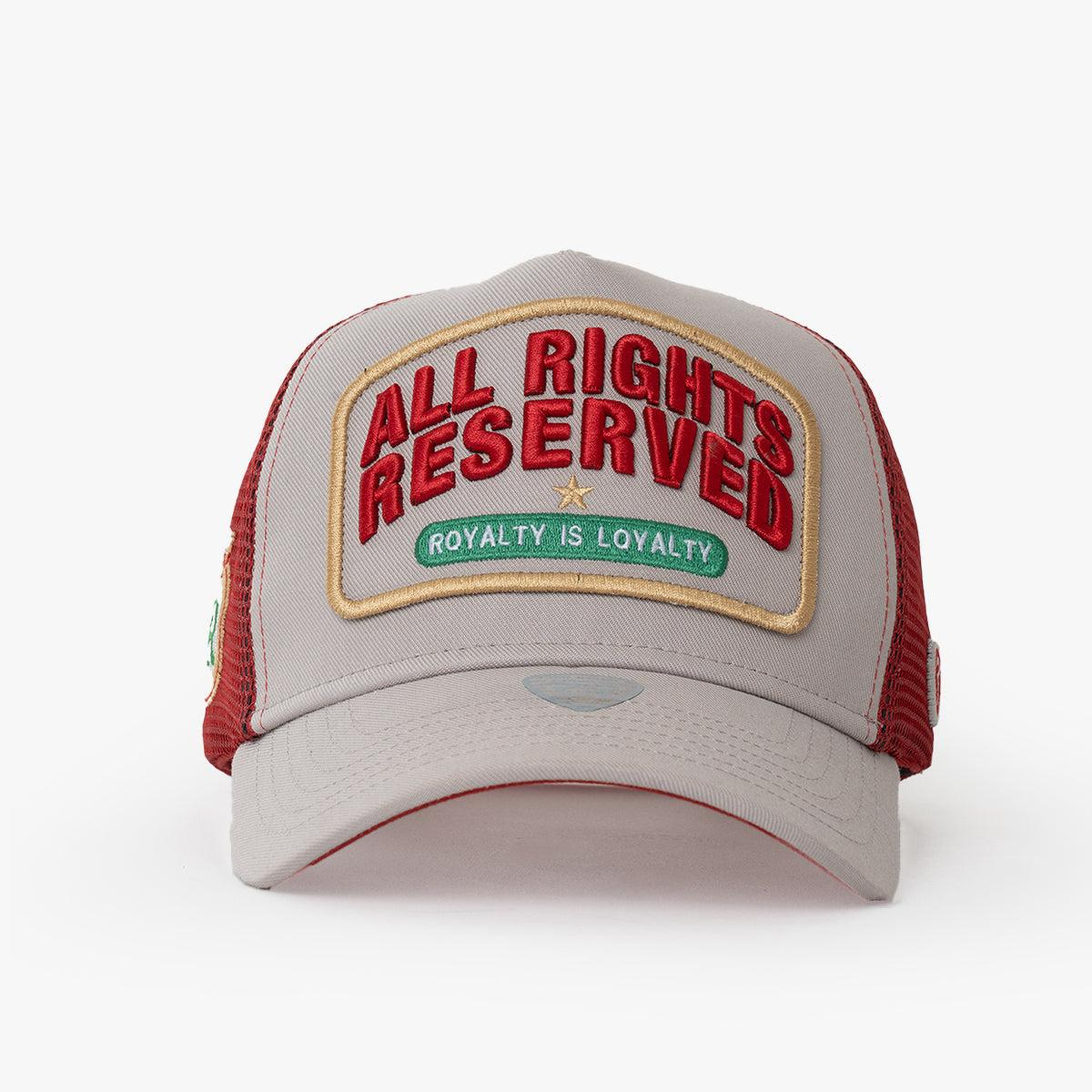 RustandRich - Trucker Hat-Curved Visor-Urban Collection-All Right Reserved - Kadın Erkek - Gri