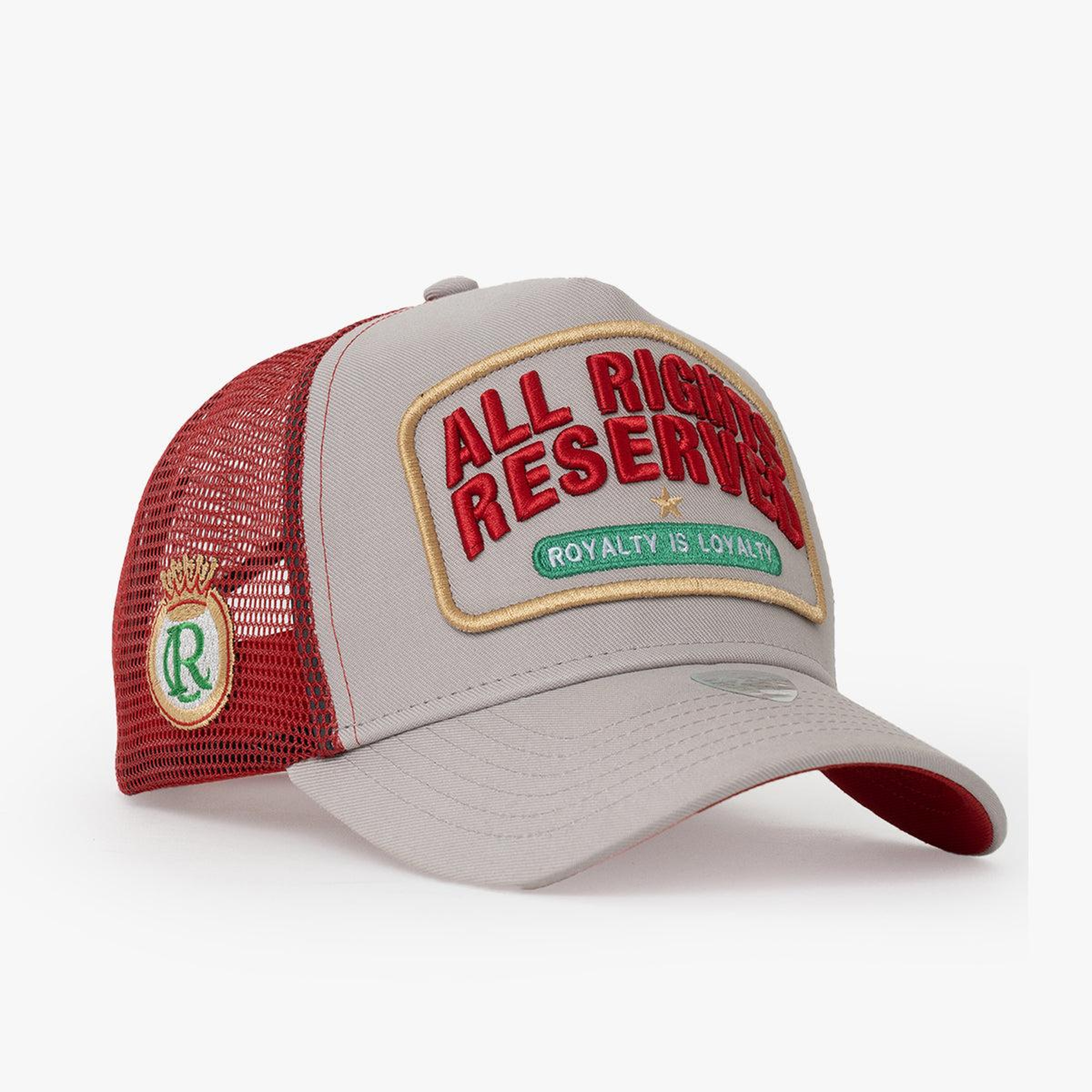 RustandRich - Trucker Hat-Curved Visor-Urban Collection-All Right Reserved - Kadın Erkek - Gri