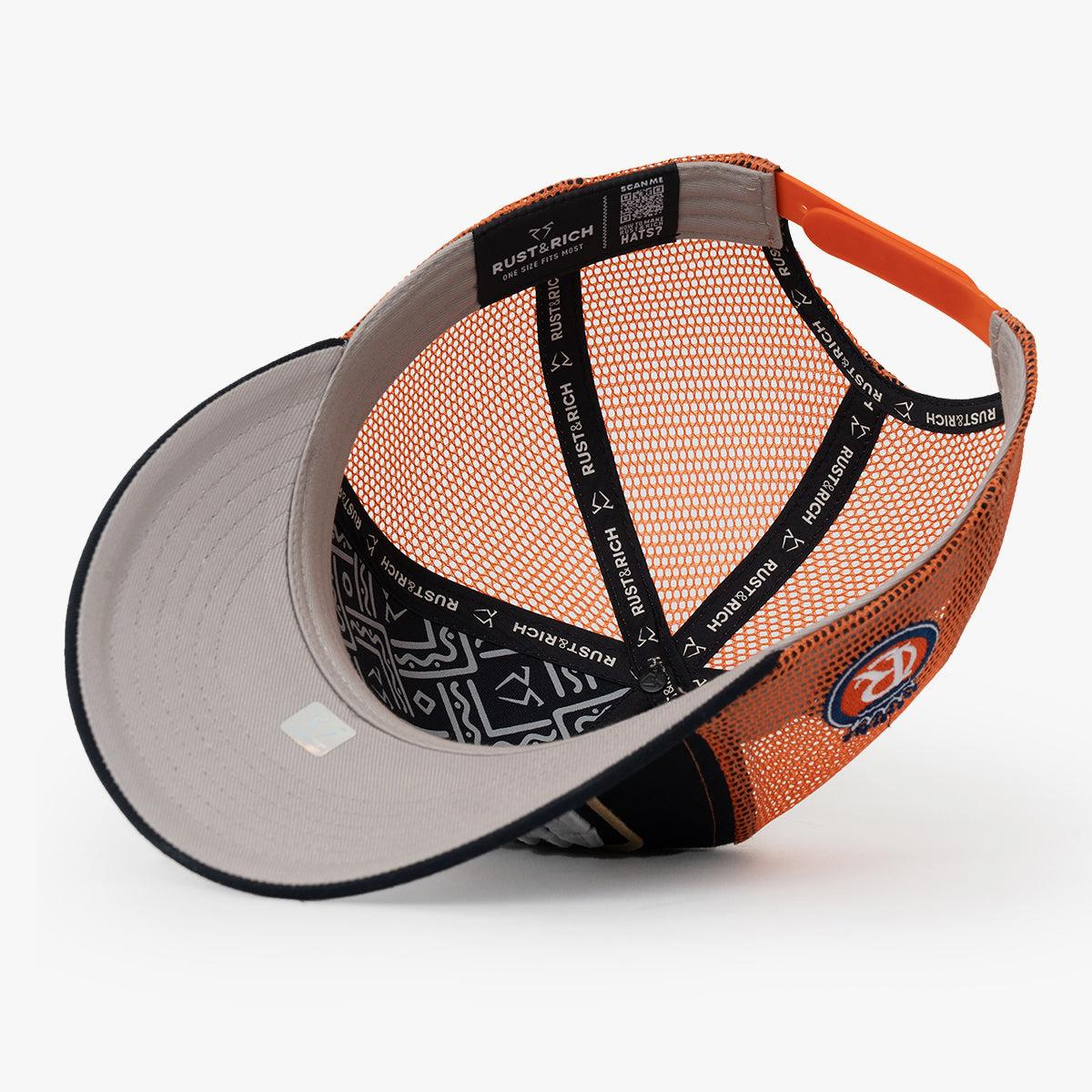 RustandRich - Trucker Hat-Curved Visor-Urban Collection-All Right Reserved - Kadın Erkek - Lacivert