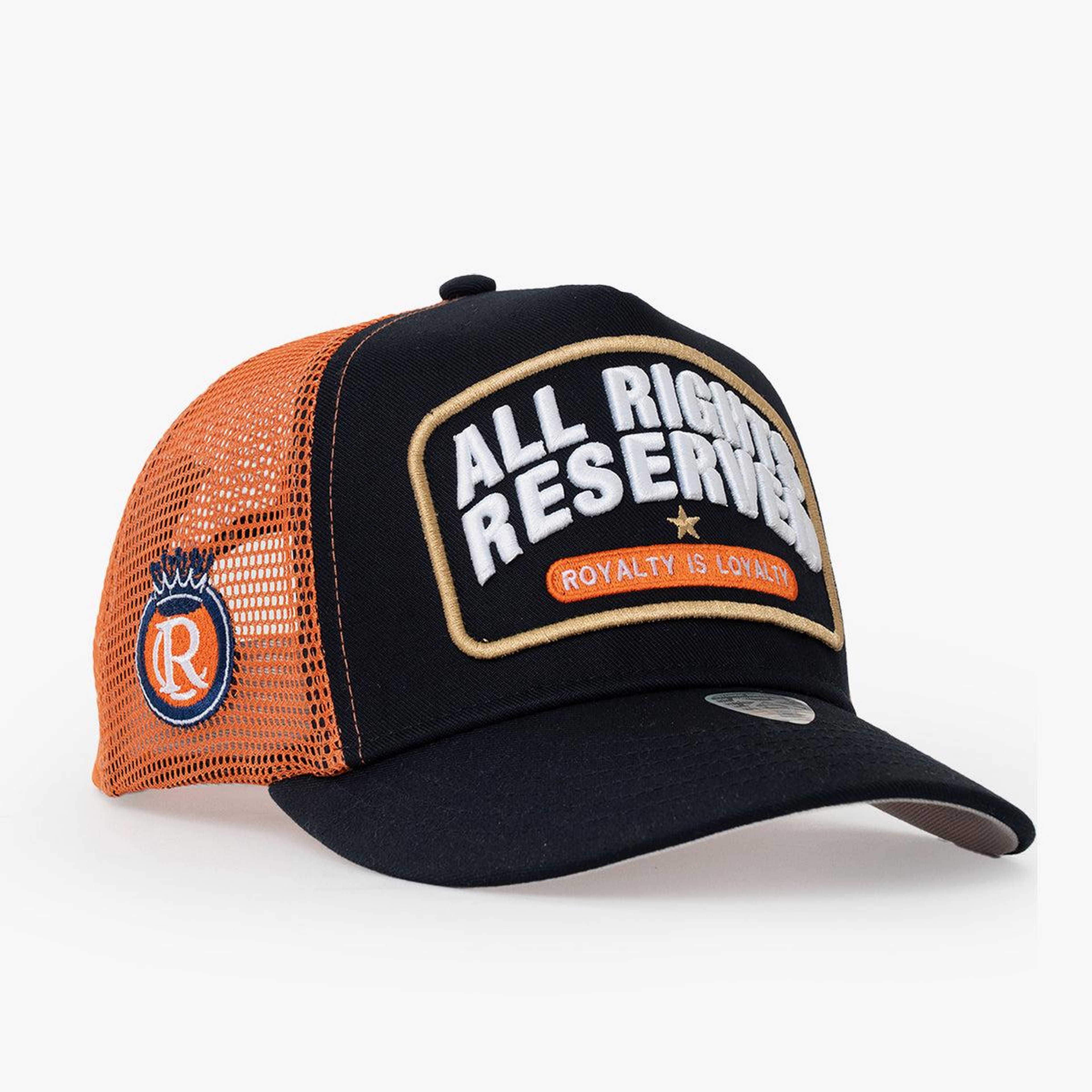 RustandRich - Trucker Hat-Curved Visor-Urban Collection-All Right Reserved - Kadın Erkek - Lacivert