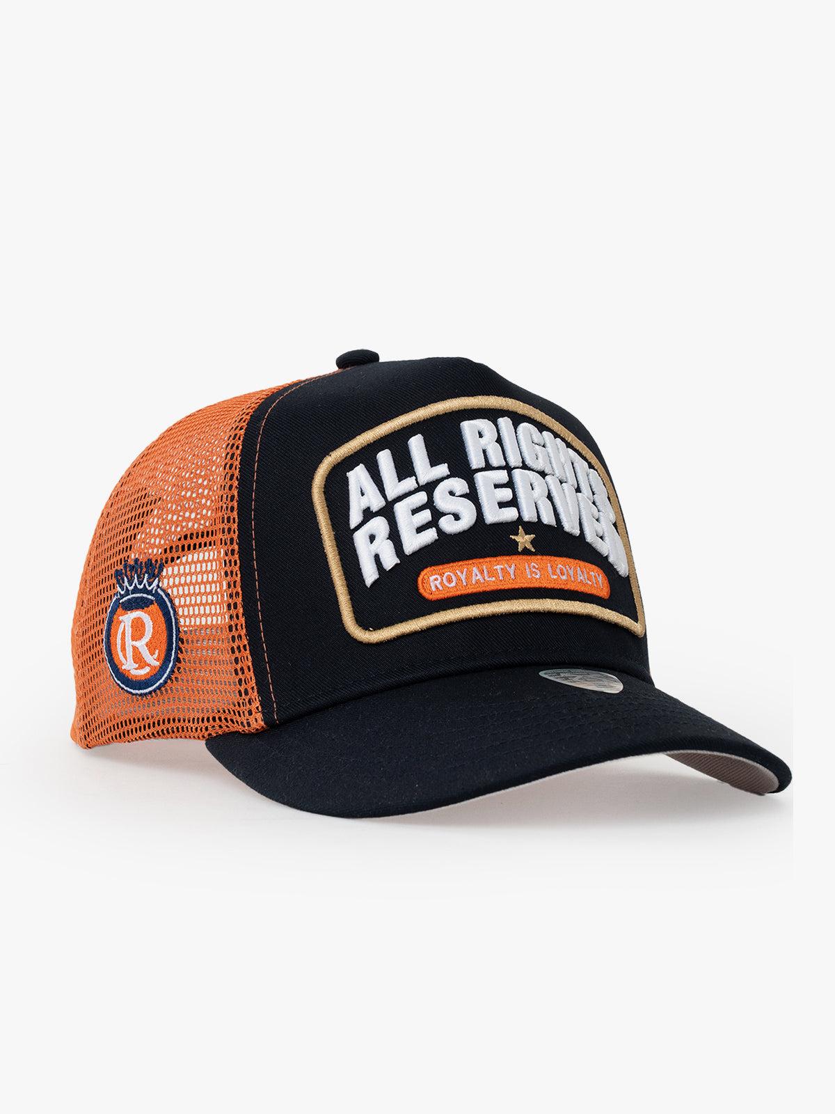 RustandRich - Trucker Hat-Curved Visor-Urban Collection-All Right Reserved - Kadın Erkek - Lacivert