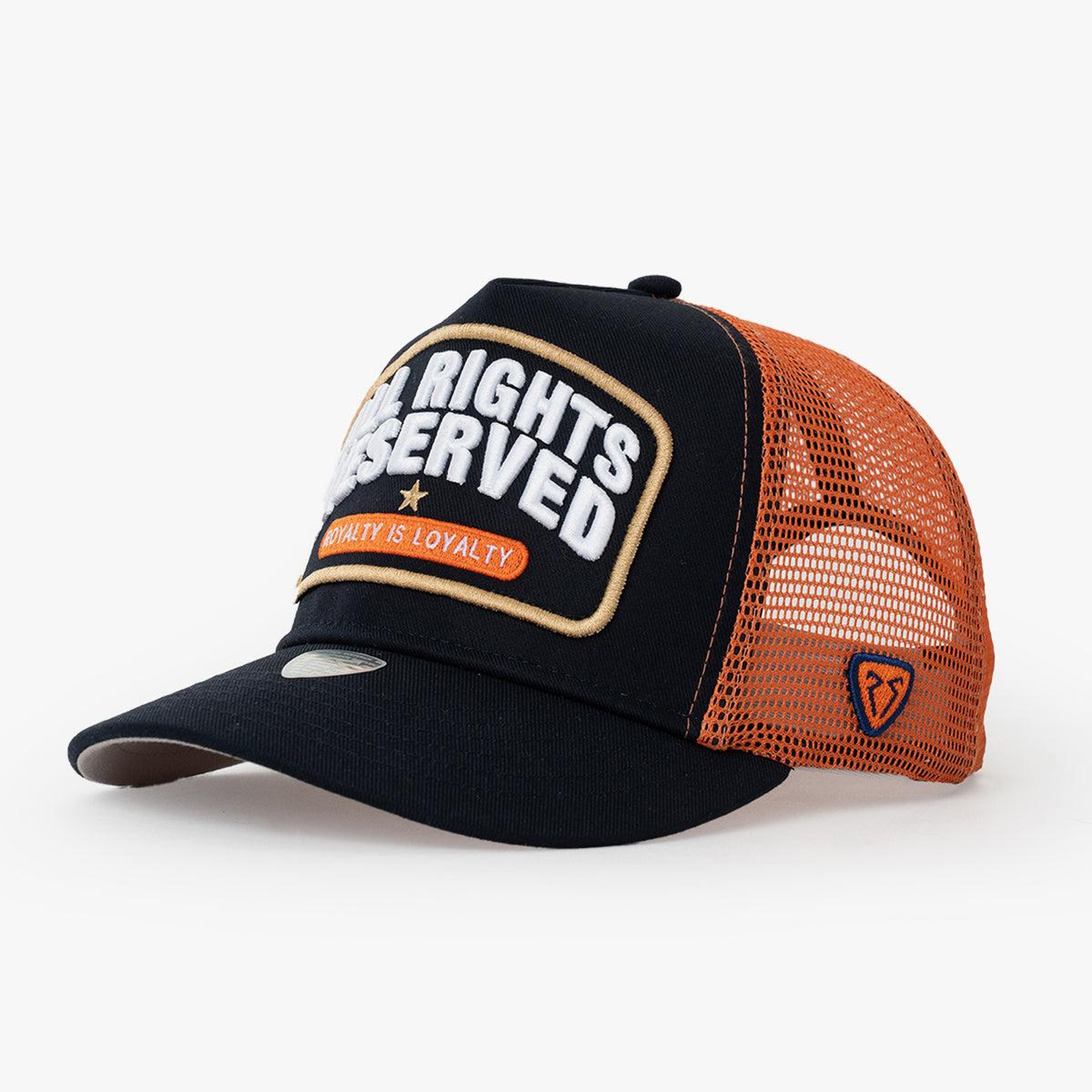 RustandRich - Trucker Hat-Curved Visor-Urban Collection-All Right Reserved - Kadın Erkek - Lacivert