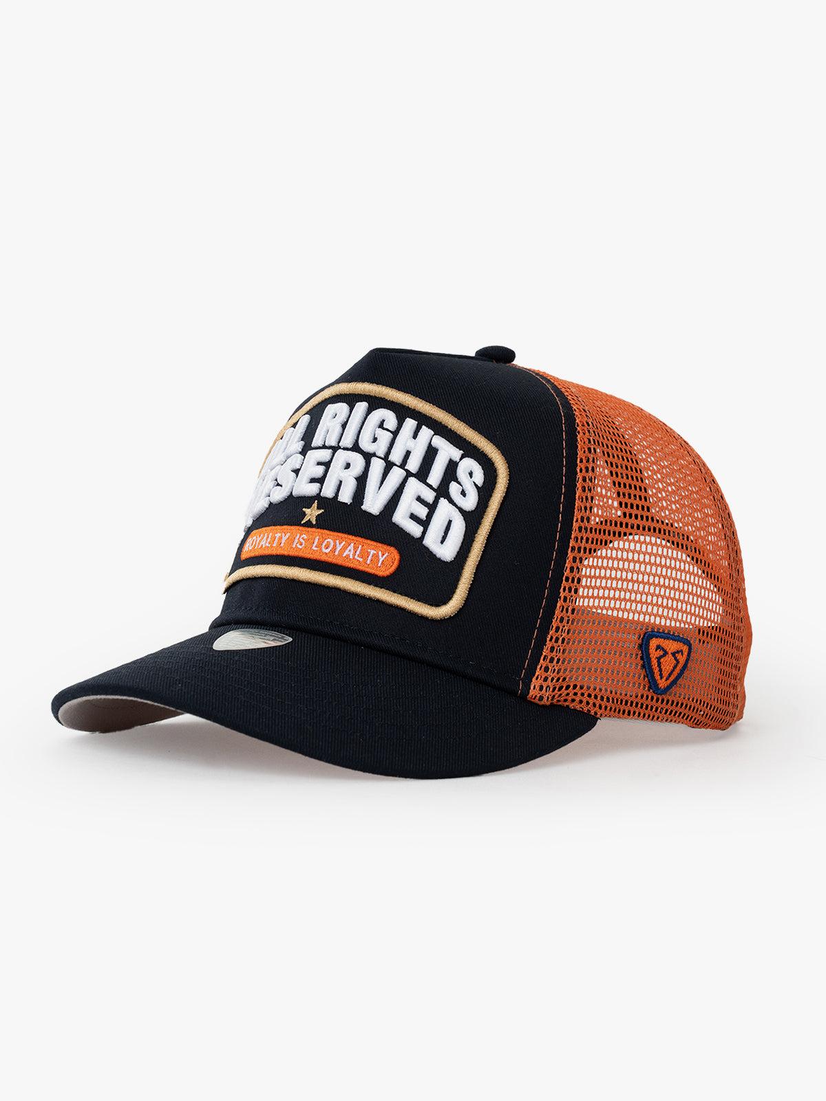 RustandRich - Trucker Hat-Curved Visor-Urban Collection-All Right Reserved - Kadın Erkek - Lacivert