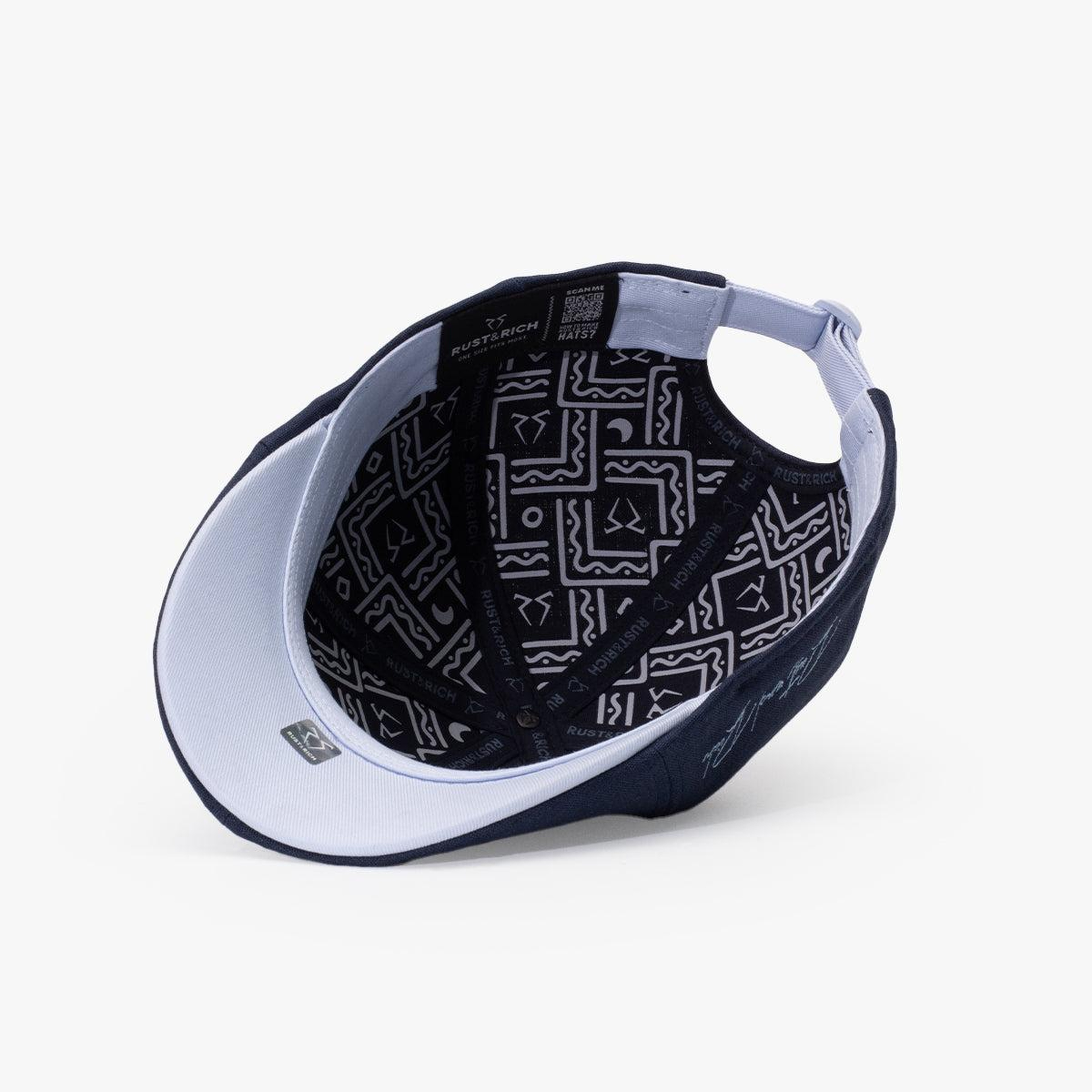 RustandRich - Casket Hat-Timeless Collection-Linen - Kadın Erkek - İndigo