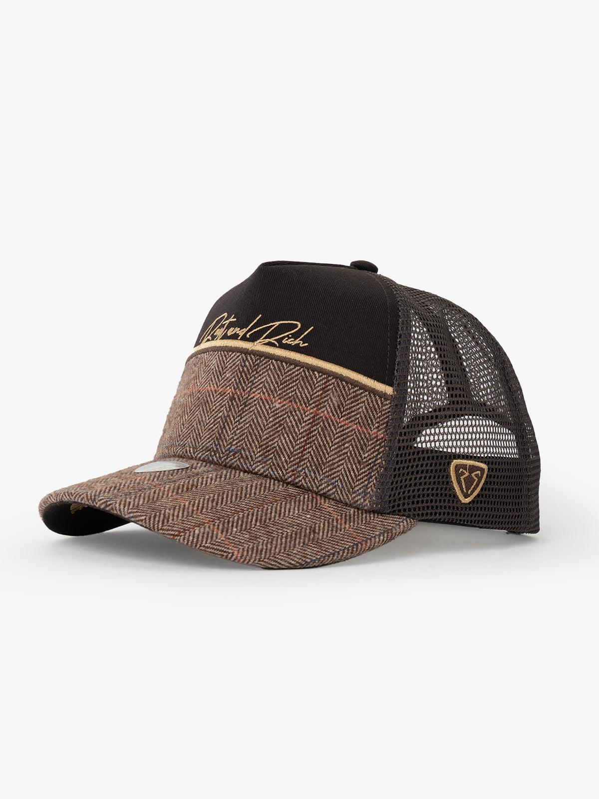 RustandRich - Trucker Hat-Curved Visor-Premium Collection-Royalty - Kadın Erkek - Kahverengi