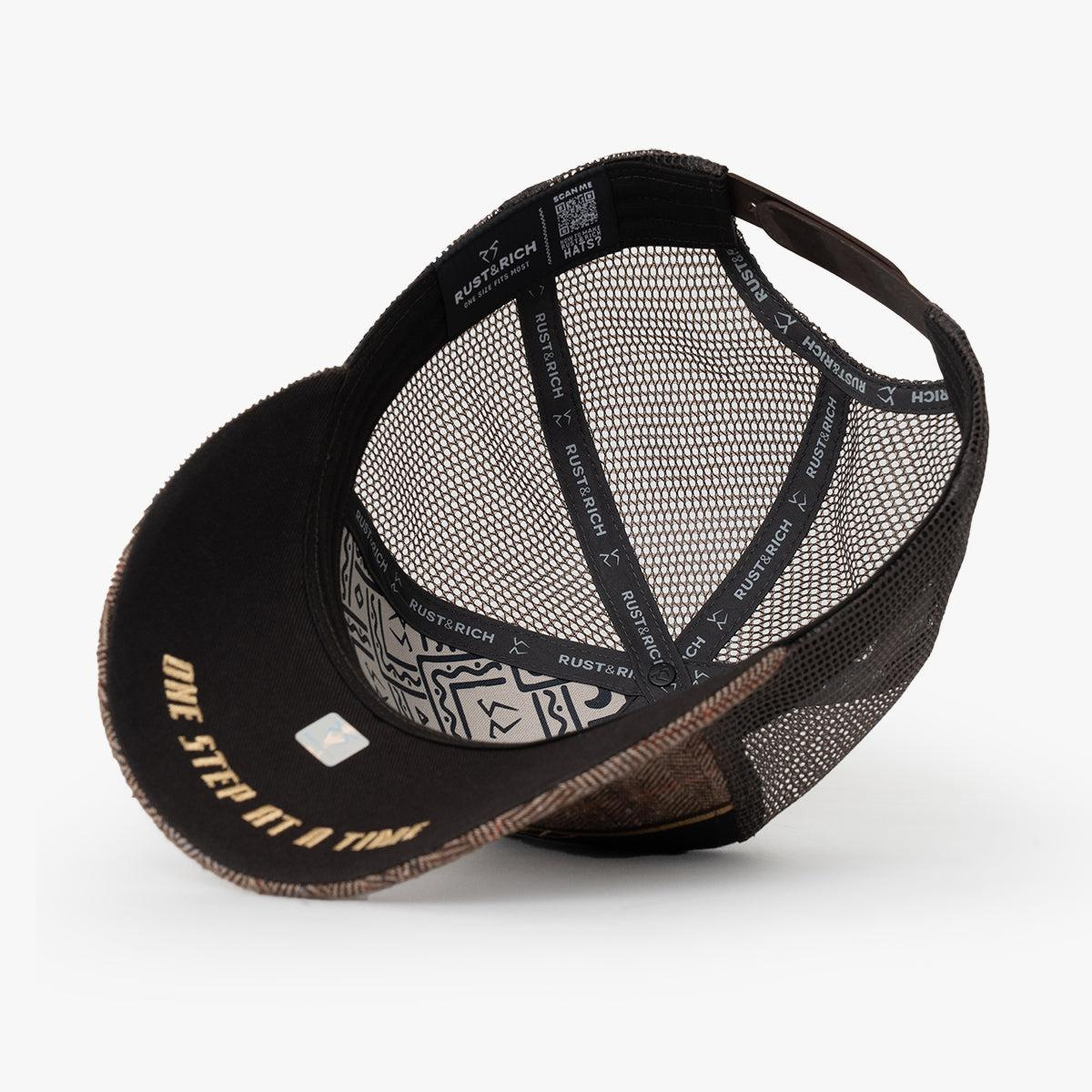 RustandRich - Trucker Hat-Curved Visor-Premium Collection-Royalty - Kadın Erkek - Kahverengi