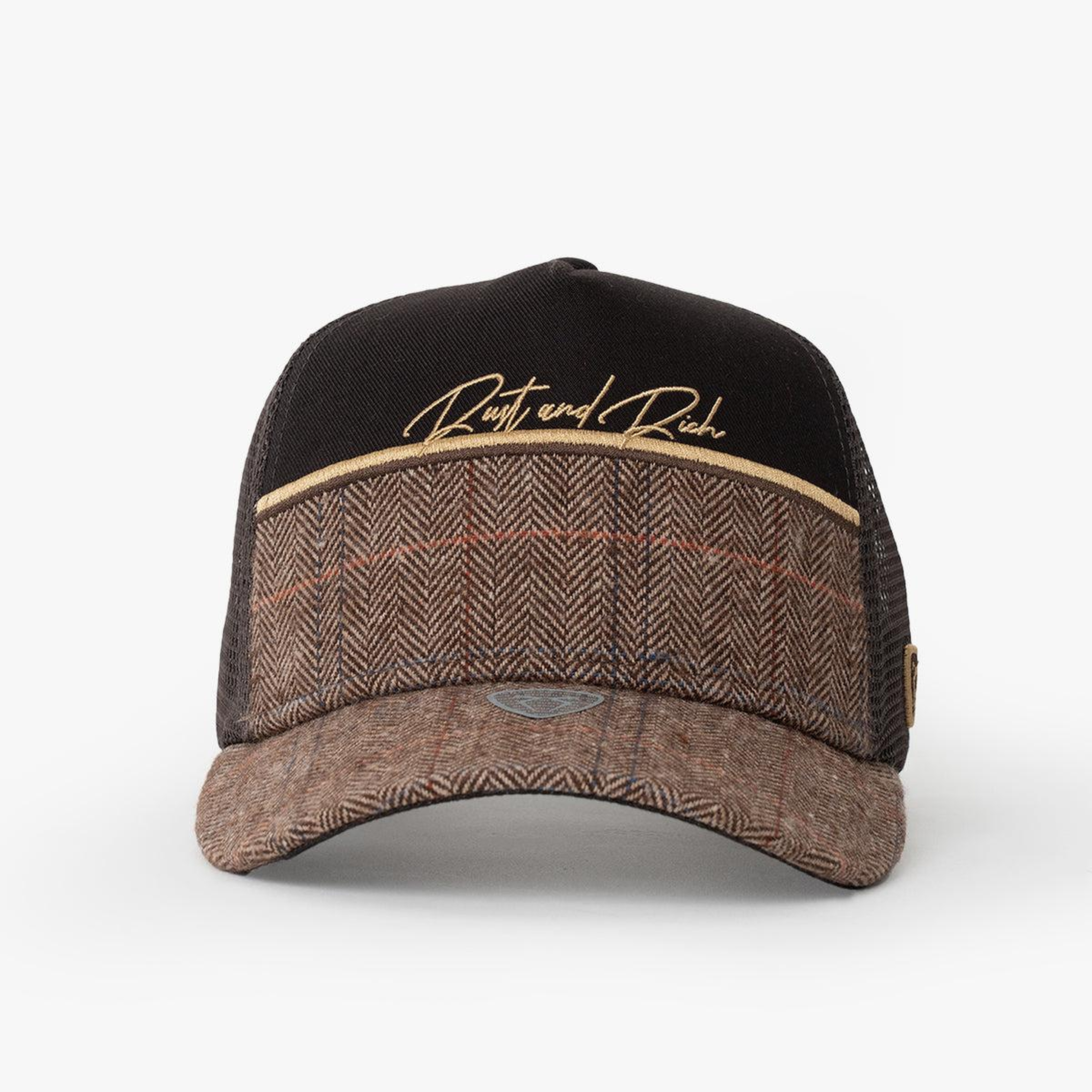RustandRich - Trucker Hat-Curved Visor-Premium Collection-Royalty - Kadın Erkek - Kahverengi