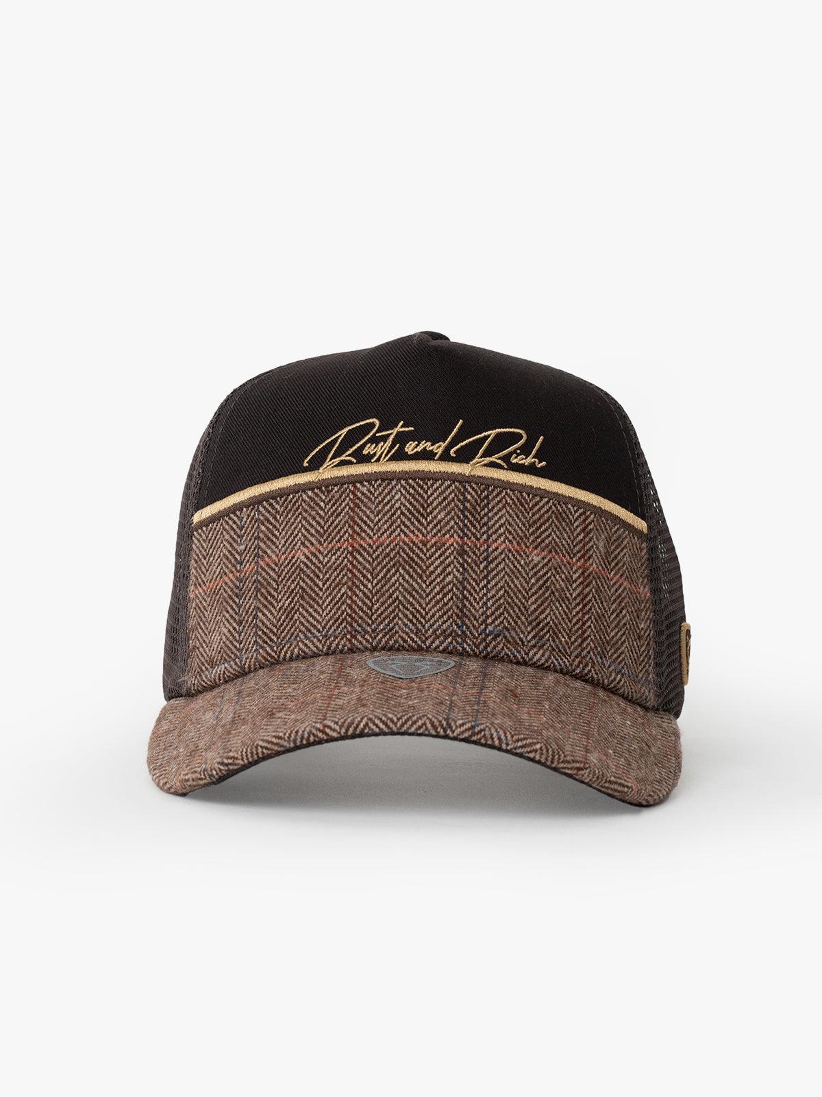 RustandRich - Trucker Hat-Curved Visor-Premium Collection-Royalty - Kadın Erkek - Kahverengi