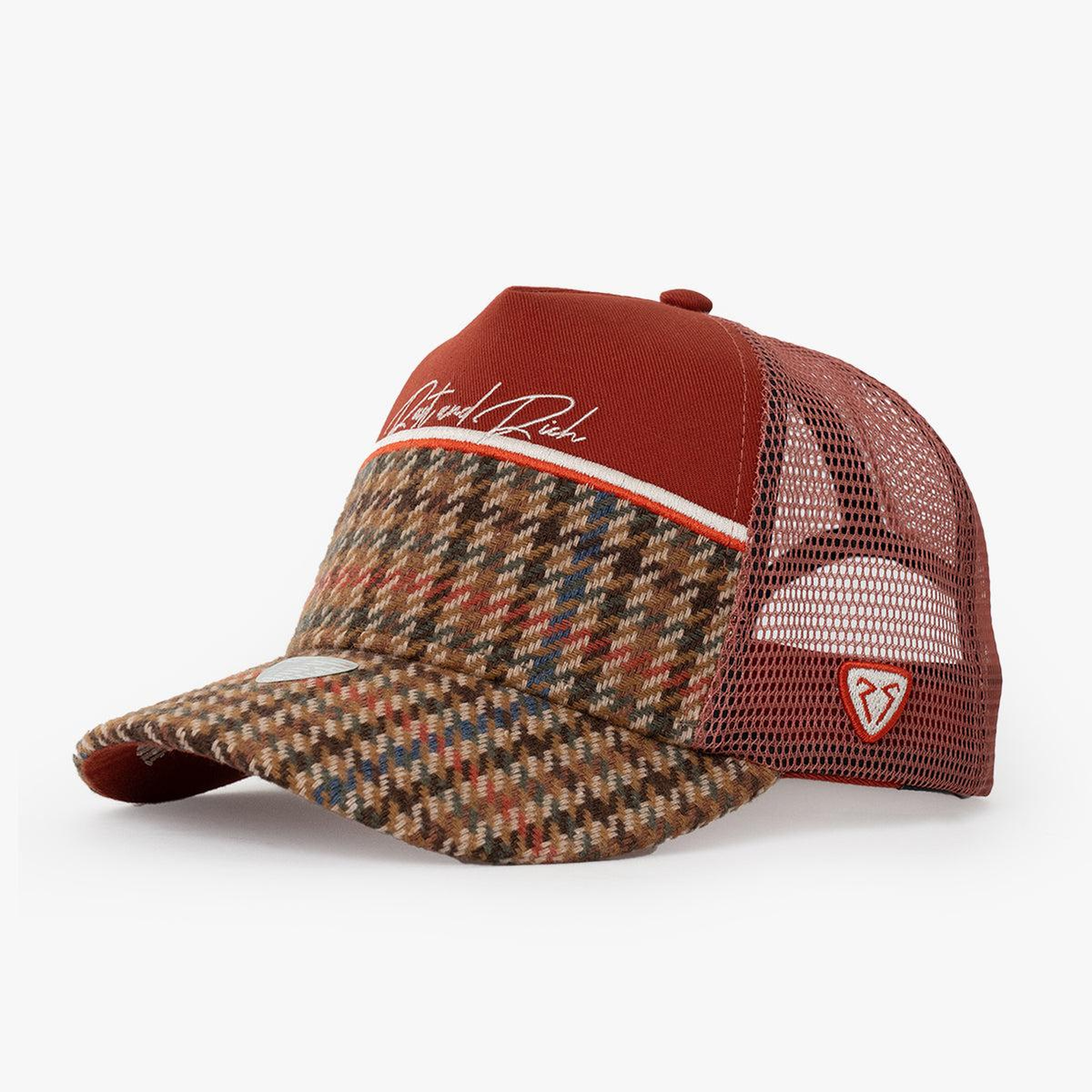 RustandRich - Trucker Hat-Curved Visor-Premium Collection-Royalty - Kadın Erkek - Kiremit