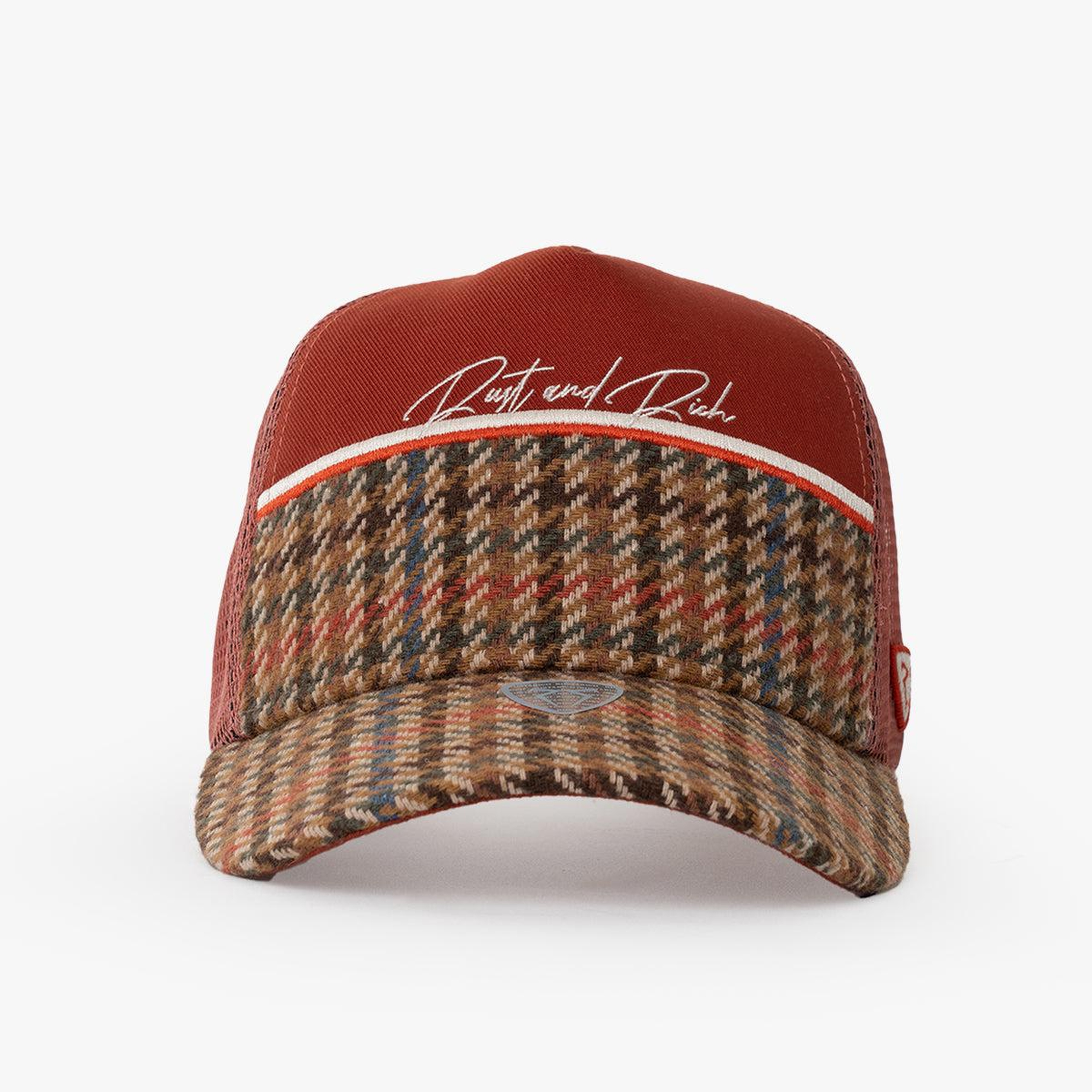 RustandRich - Trucker Hat-Curved Visor-Premium Collection-Royalty - Kadın Erkek - Kiremit
