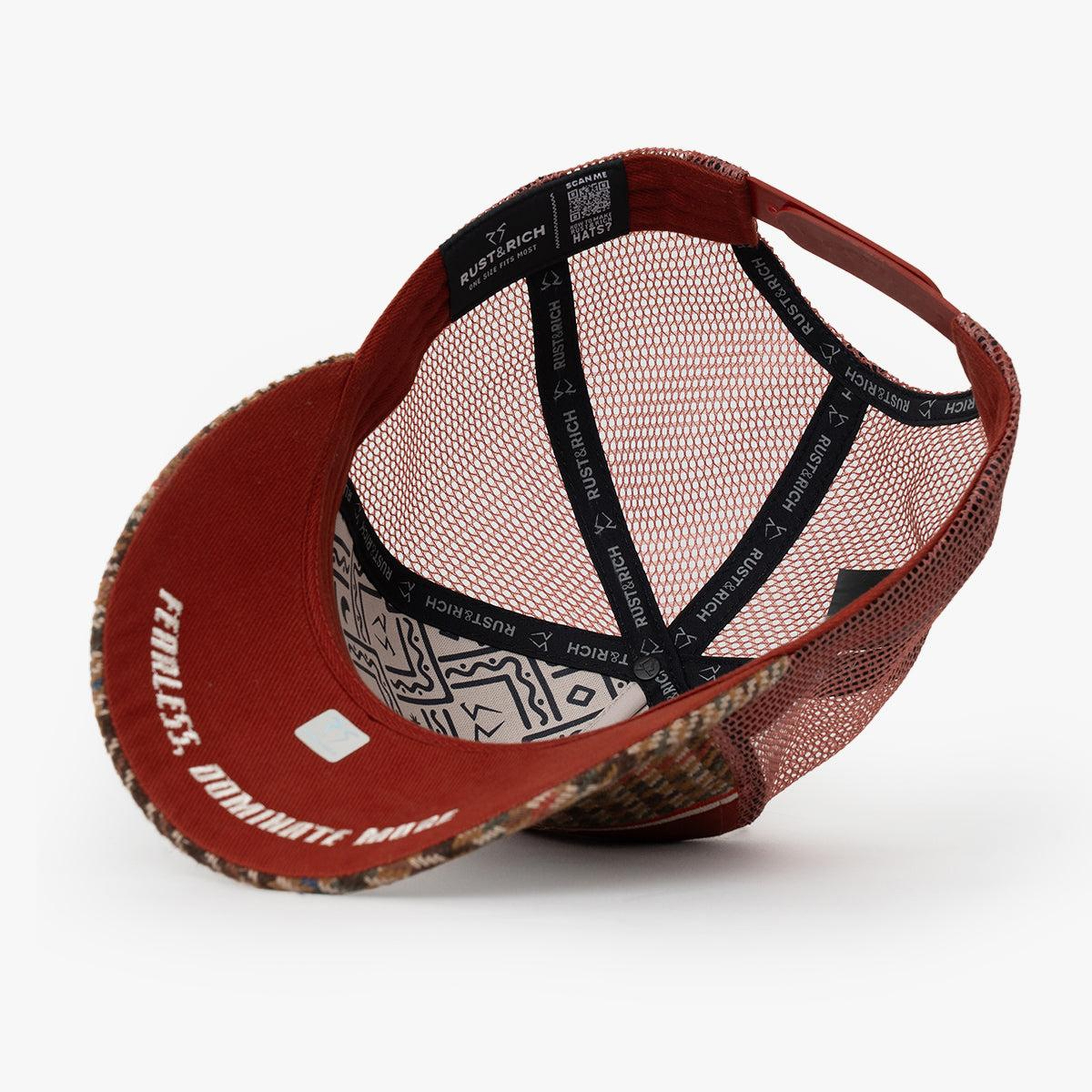 RustandRich - Trucker Hat-Curved Visor-Premium Collection-Royalty - Kadın Erkek - Kiremit