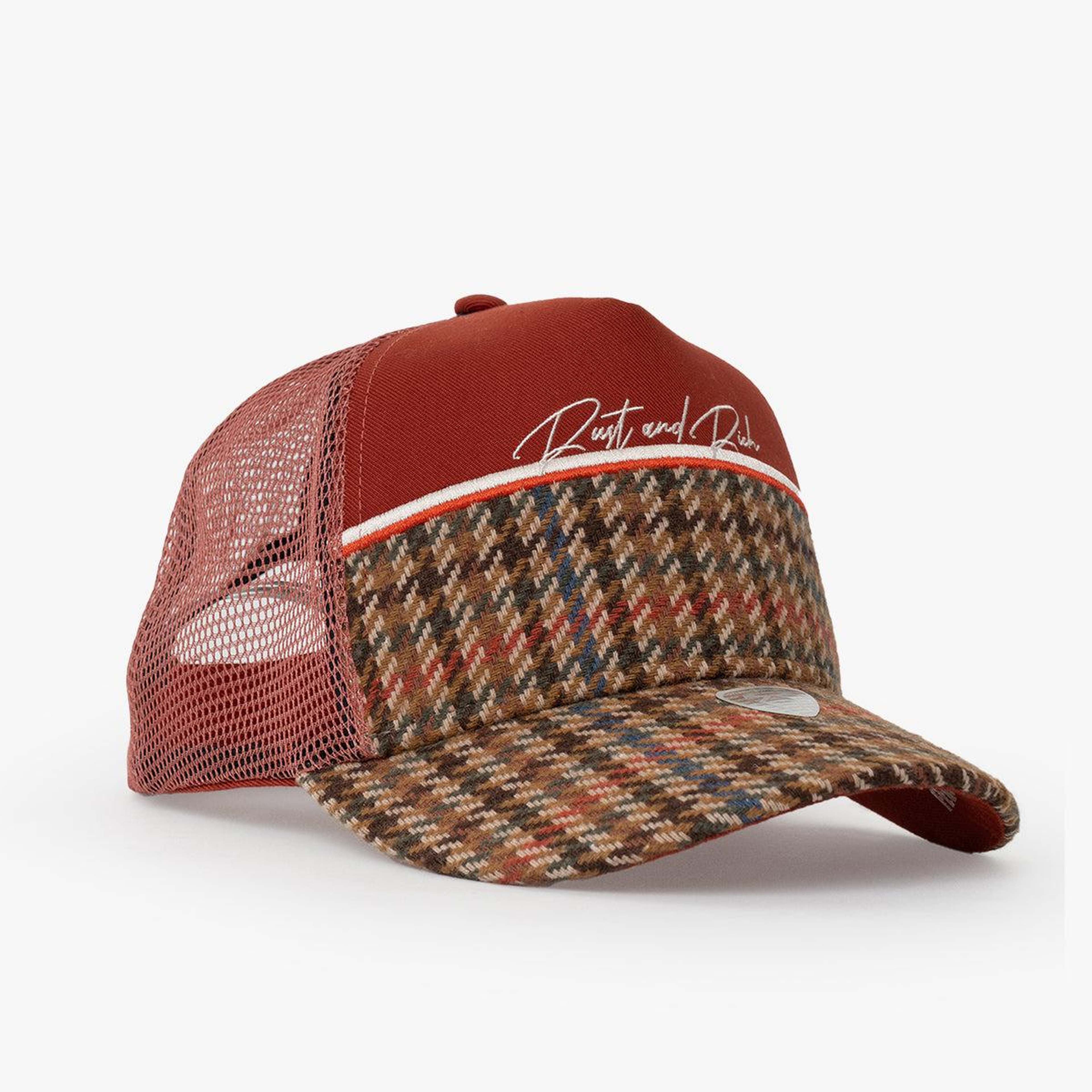 RustandRich - Trucker Hat-Curved Visor-Premium Collection-Royalty - Kadın Erkek - Kiremit