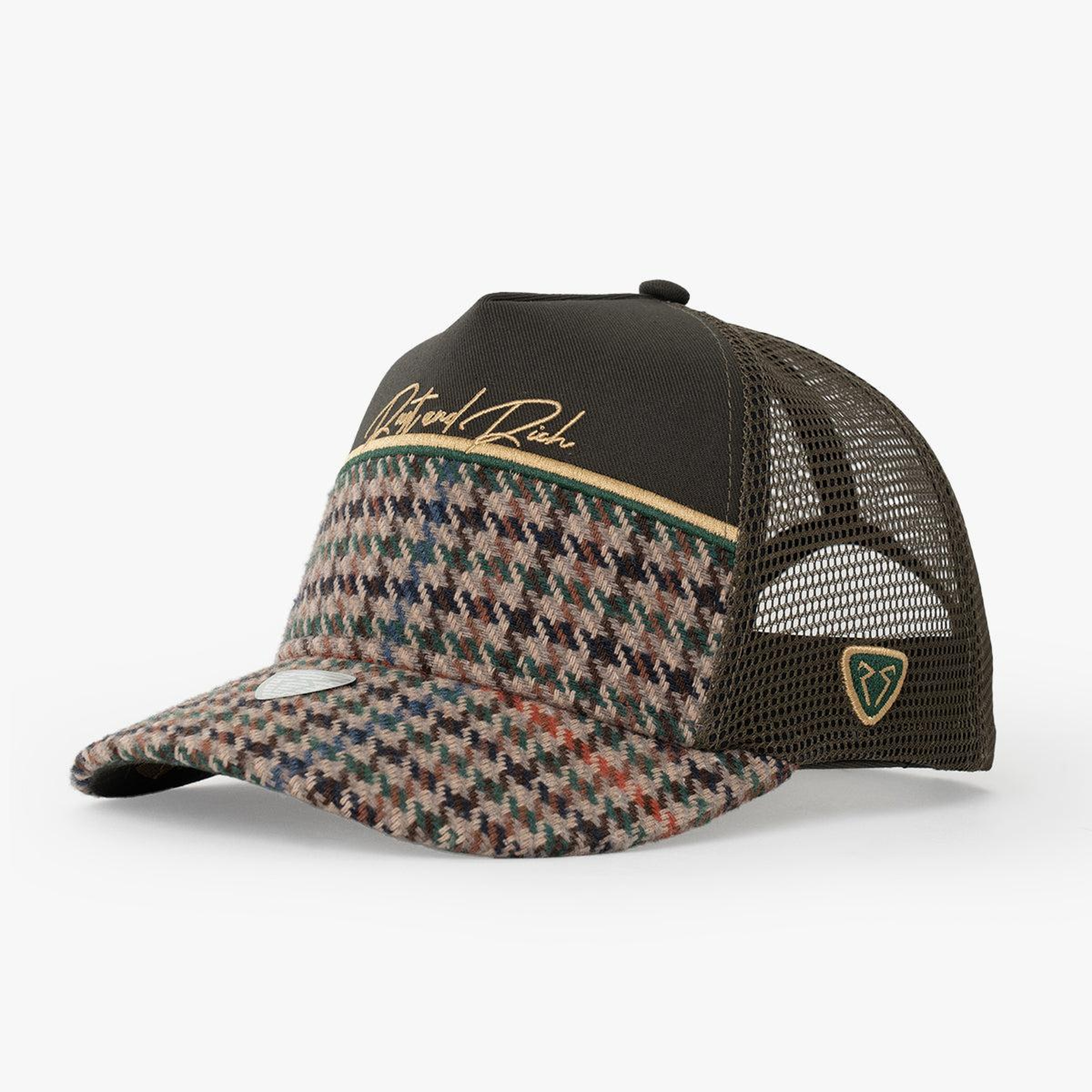 RustandRich - Trucker Hat-Curved Visor-Premium Collection-Royalty - Kadın Erkek - Haki