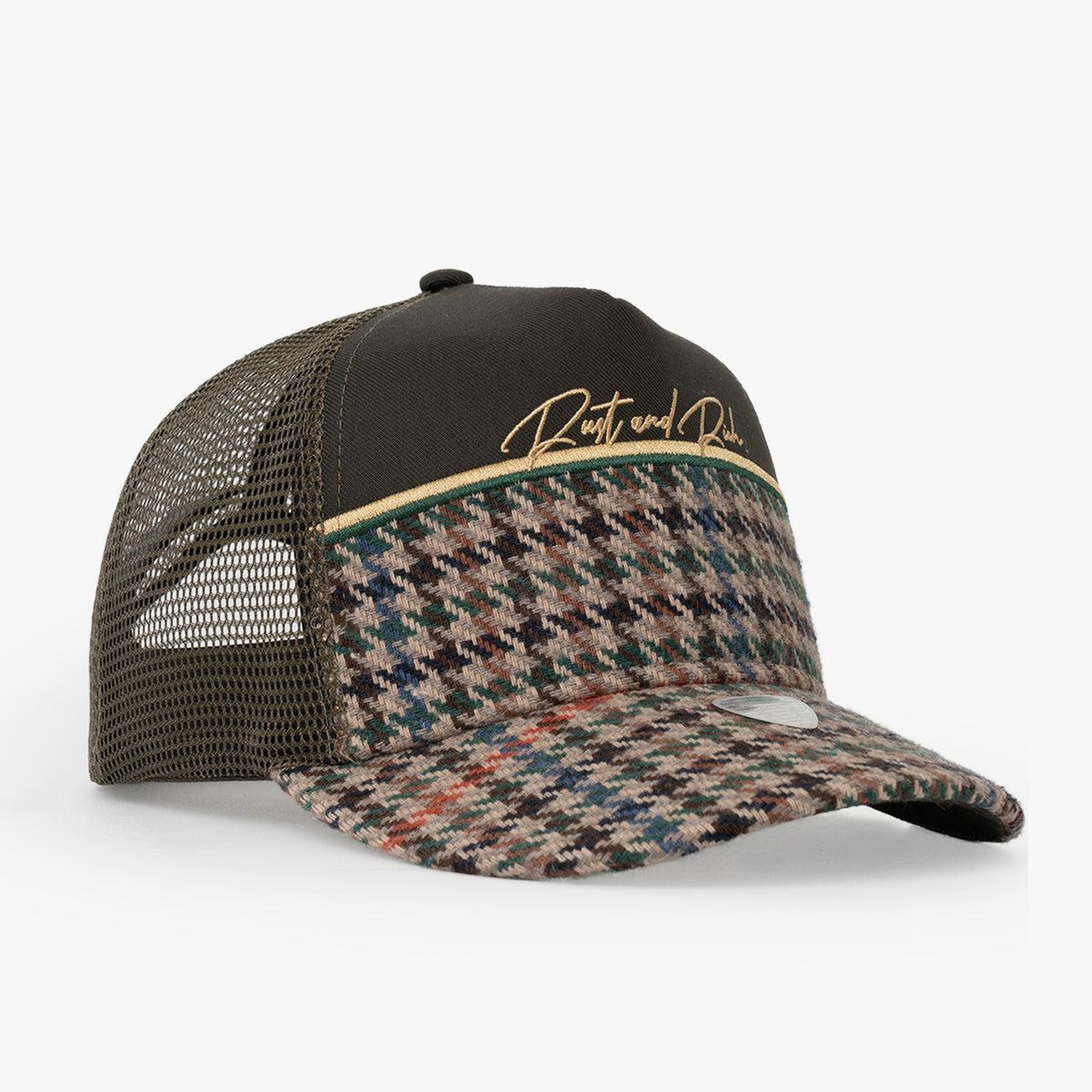 RustandRich - Trucker Hat-Curved Visor-Premium Collection-Royalty - Kadın Erkek - Haki