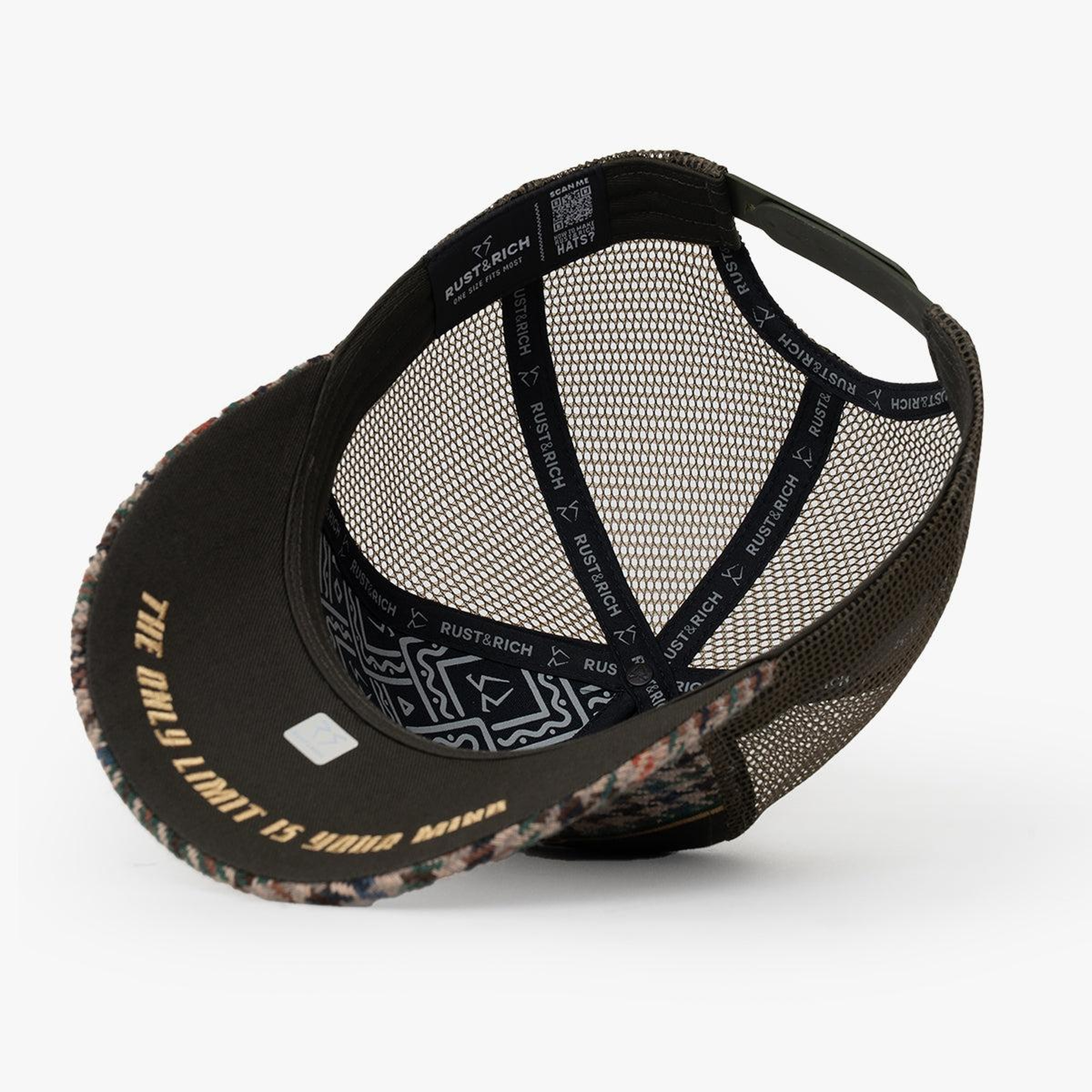 RustandRich - Trucker Hat-Curved Visor-Premium Collection-Royalty - Kadın Erkek - Haki