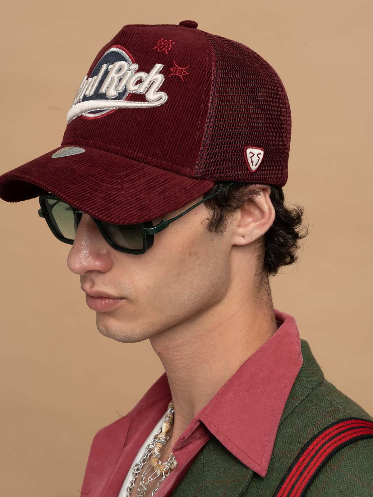 RustandRich - Trucker Hat-Hard Collection-Hard Rich - Kadın Erkek - Bordo