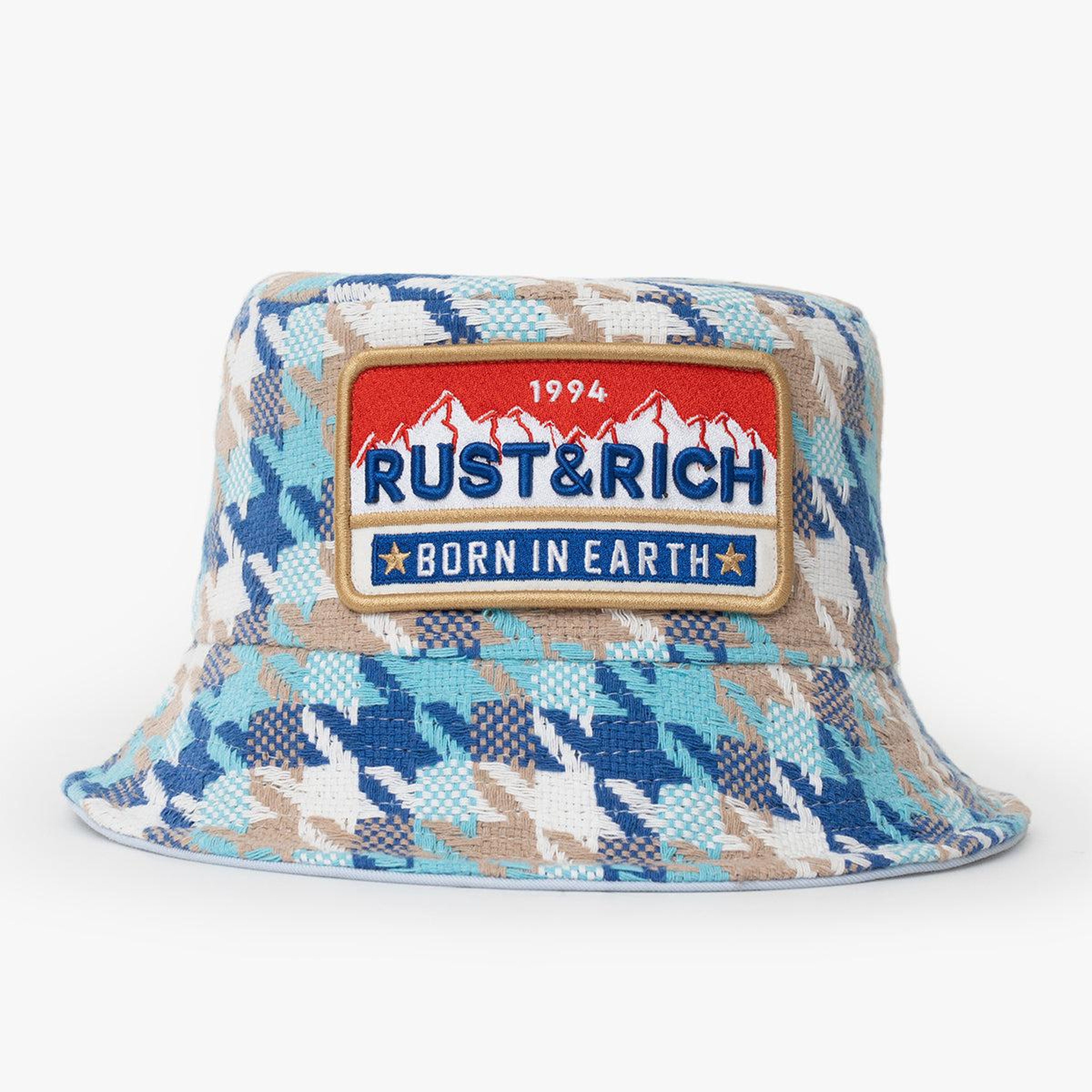 RustandRich - Bucket Hat-Urban Collection-Born In Earth - Kadın Erkek - Mavi