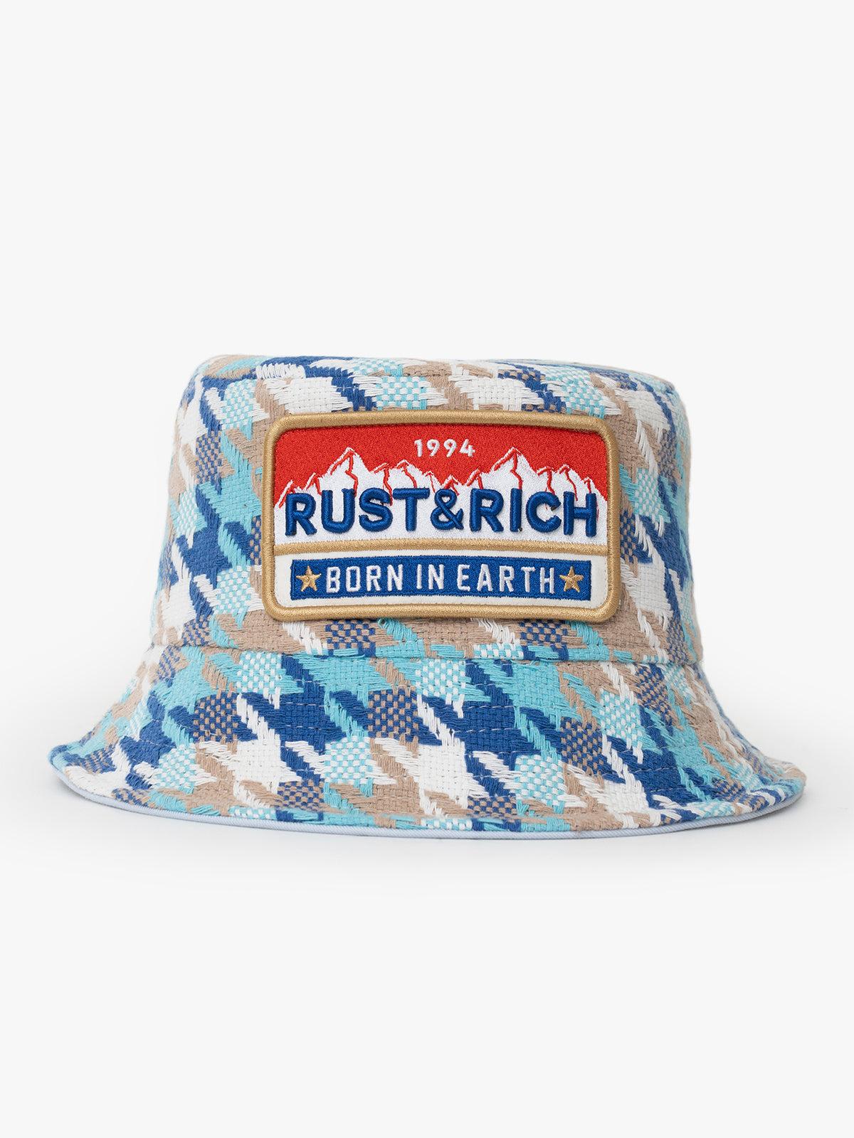 RustandRich - Bucket Hat-Urban Collection-Born In Earth - Kadın Erkek - Mavi