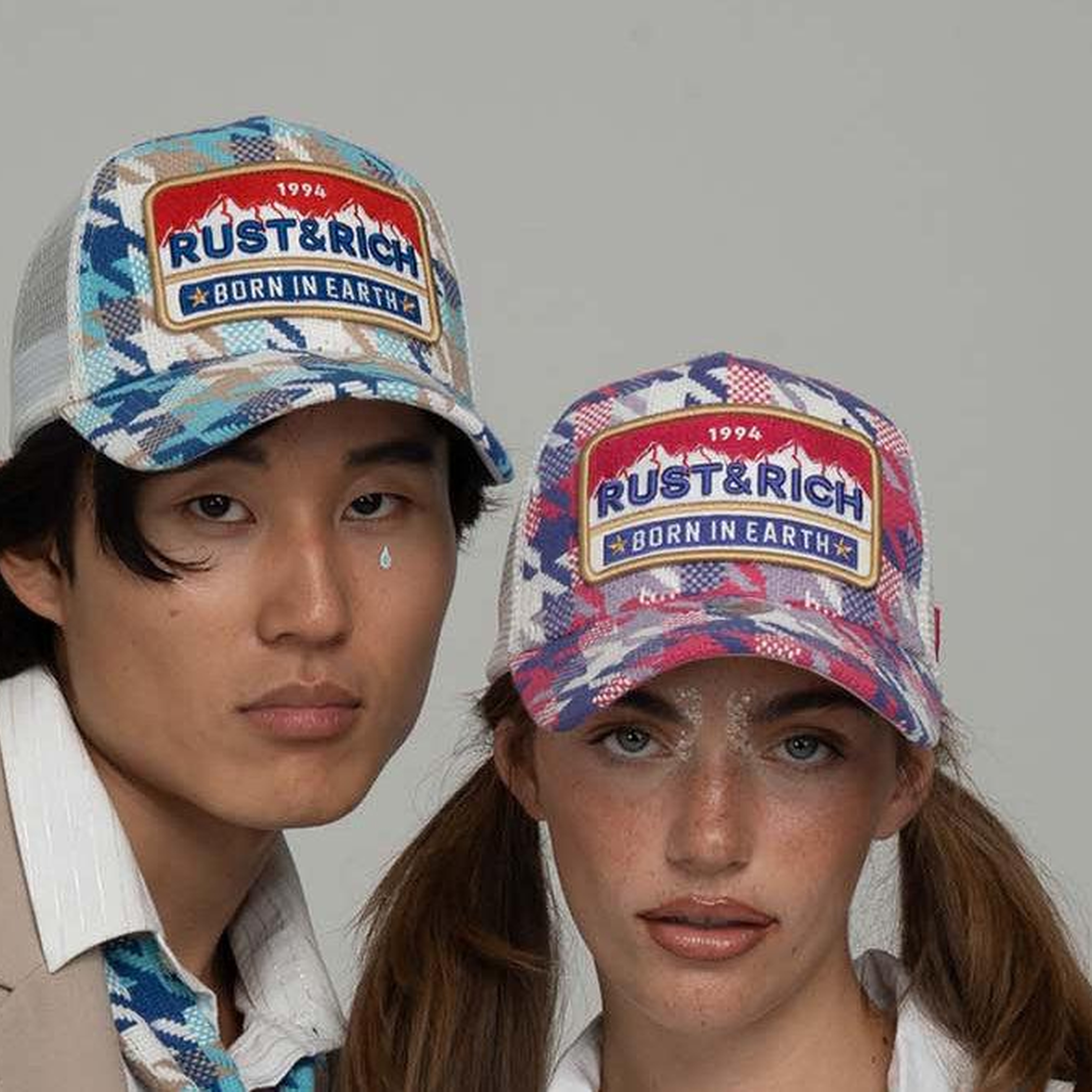 RustandRich - Trucker Hat-Urban Collection-Born In Earth - Kadın Erkek - Mavi