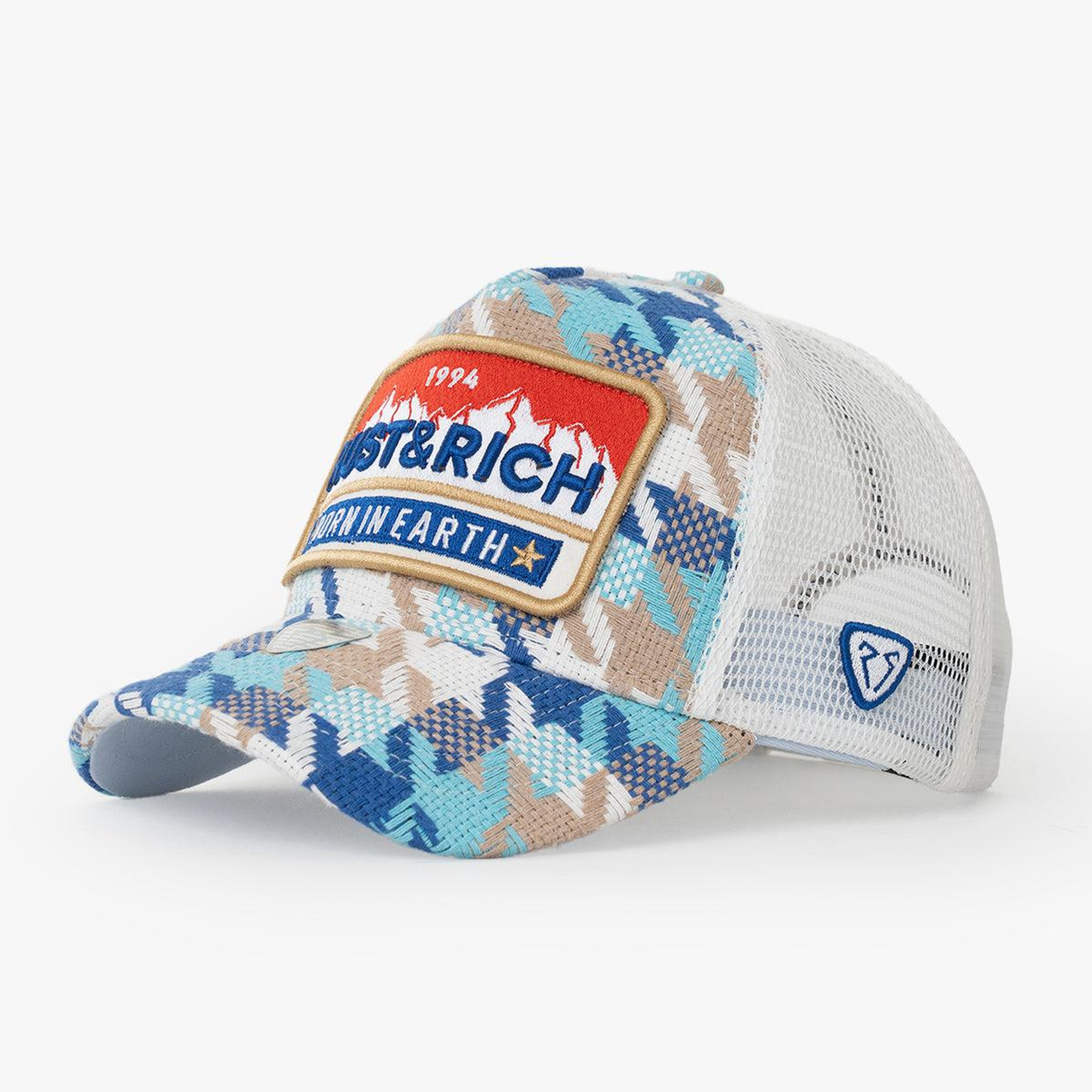 RustandRich - Trucker Hat-Urban Collection-Born In Earth - Kadın Erkek - Mavi