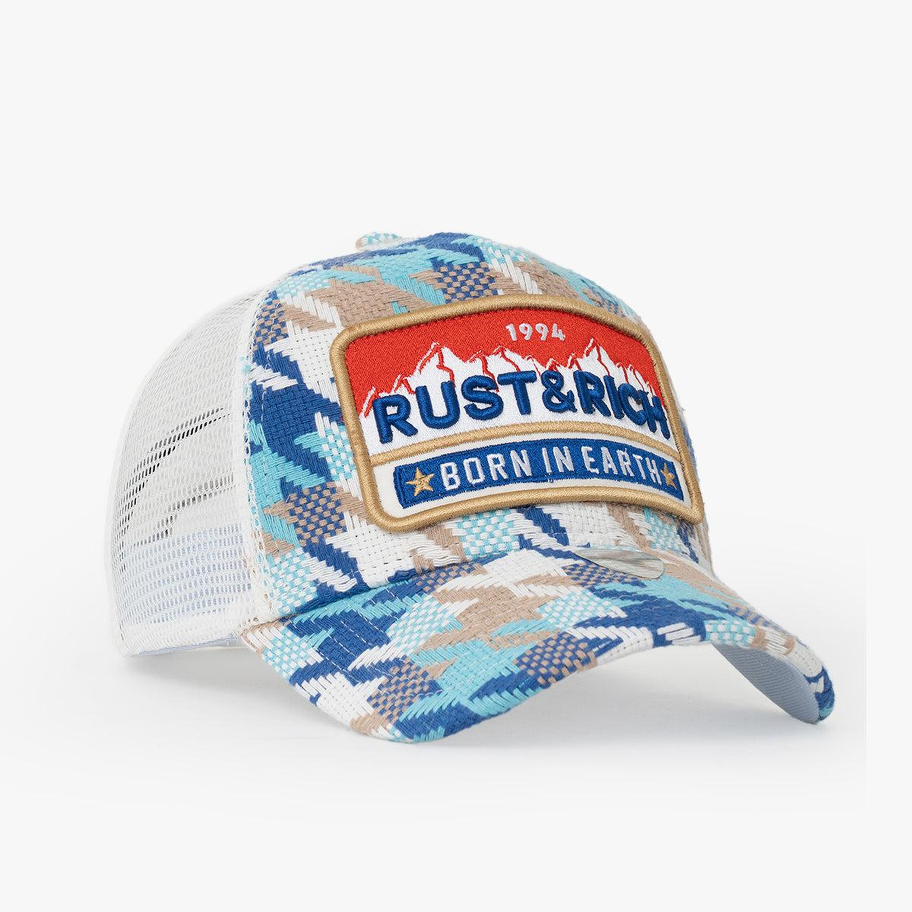 RustandRich - Trucker Hat-Urban Collection-Born In Earth - Kadın Erkek - Mavi