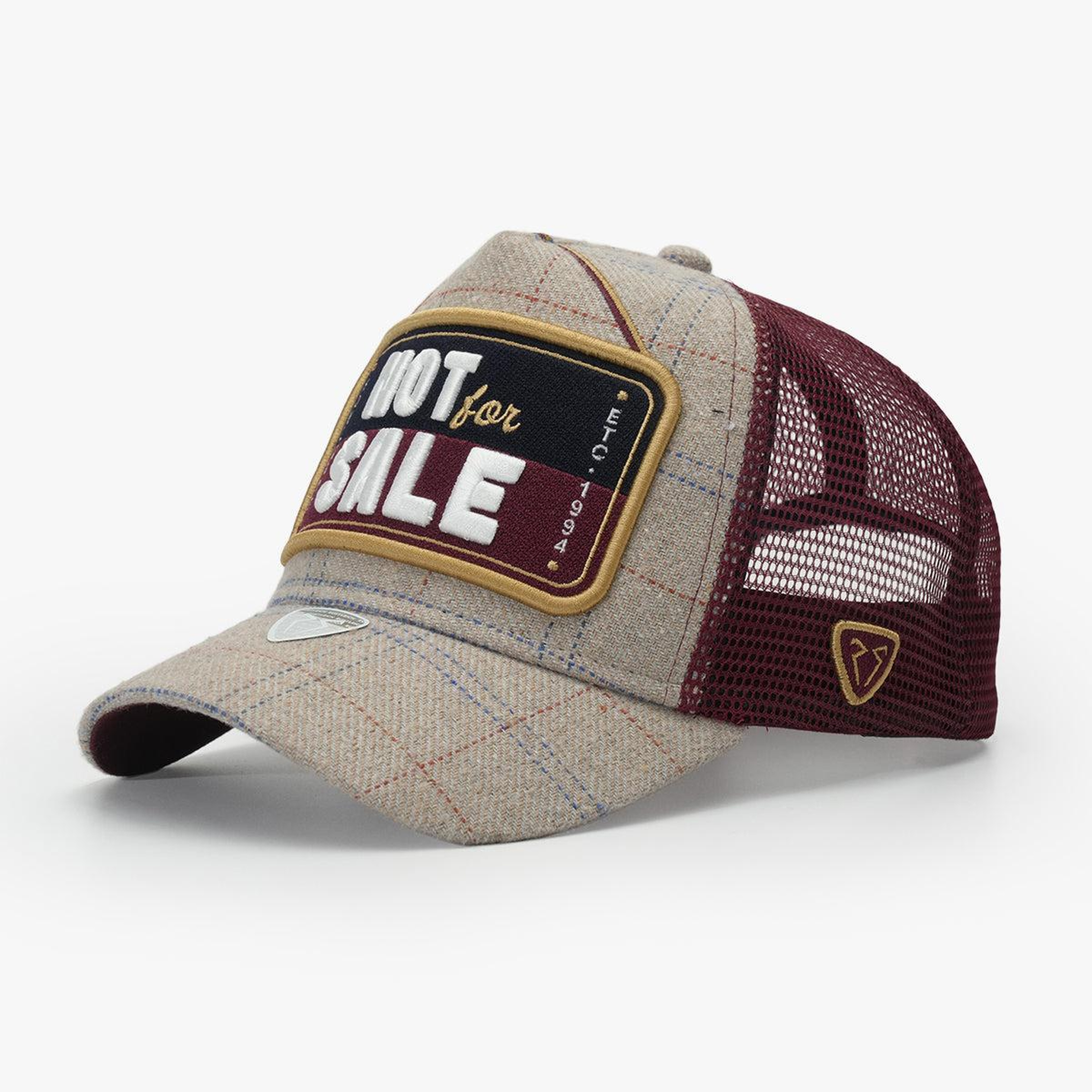RustandRich - Trucker Hat-Motto Collection-Not For Sale - Kadın Erkek - Bordo
