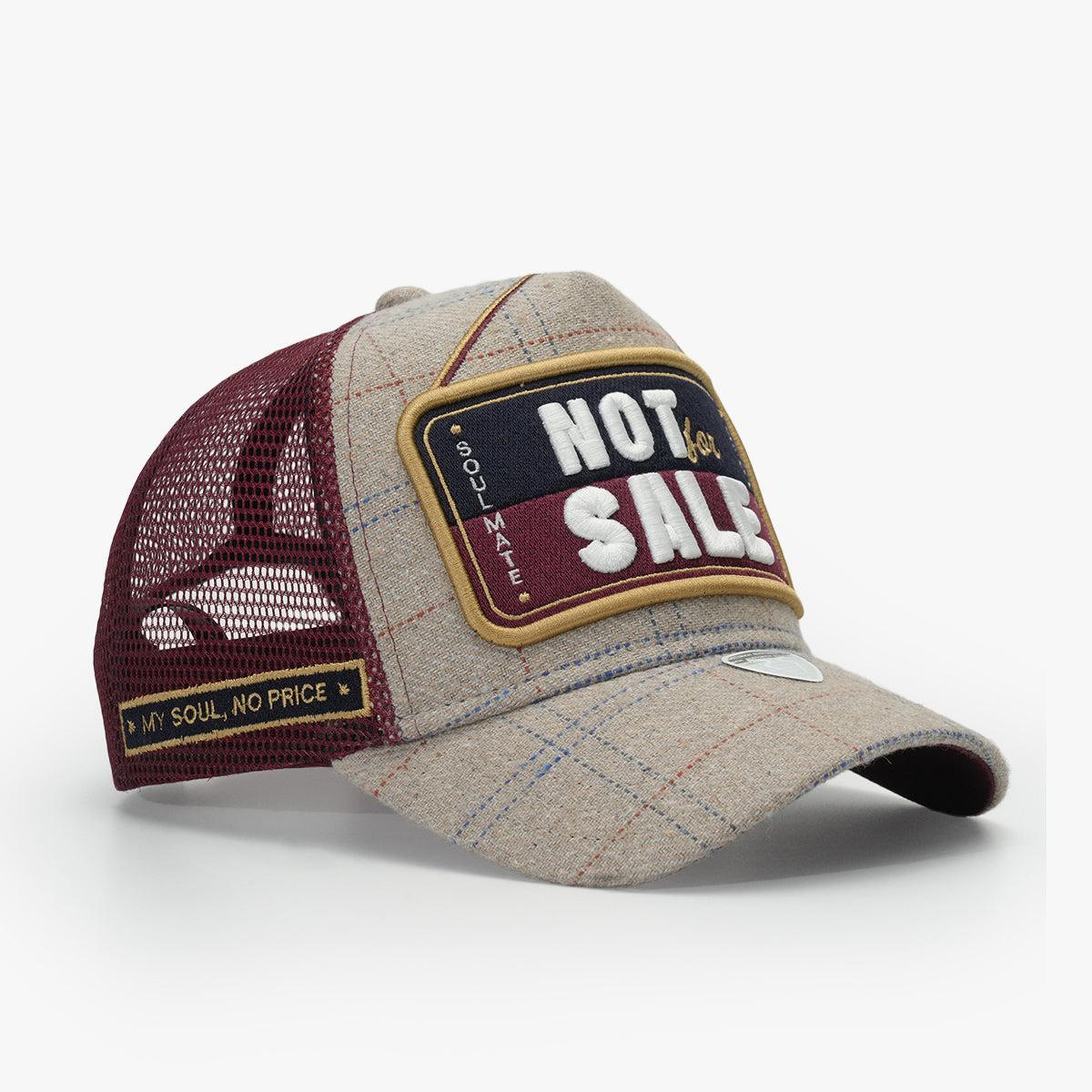 RustandRich - Trucker Hat-Motto Collection-Not For Sale - Kadın Erkek - Bordo