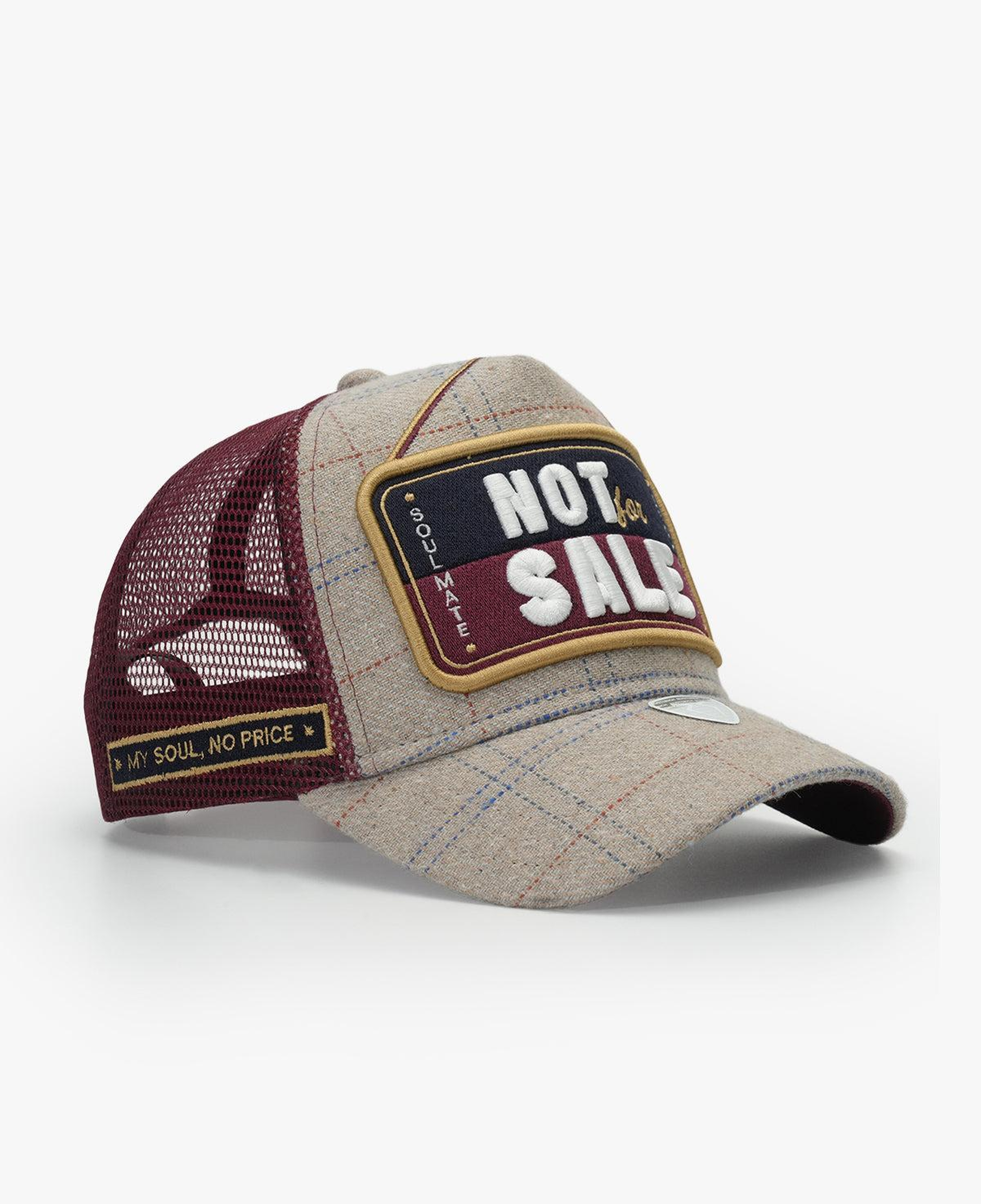 RustandRich - Trucker Hat-Motto Collection-Not For Sale - Kadın Erkek - Bordo