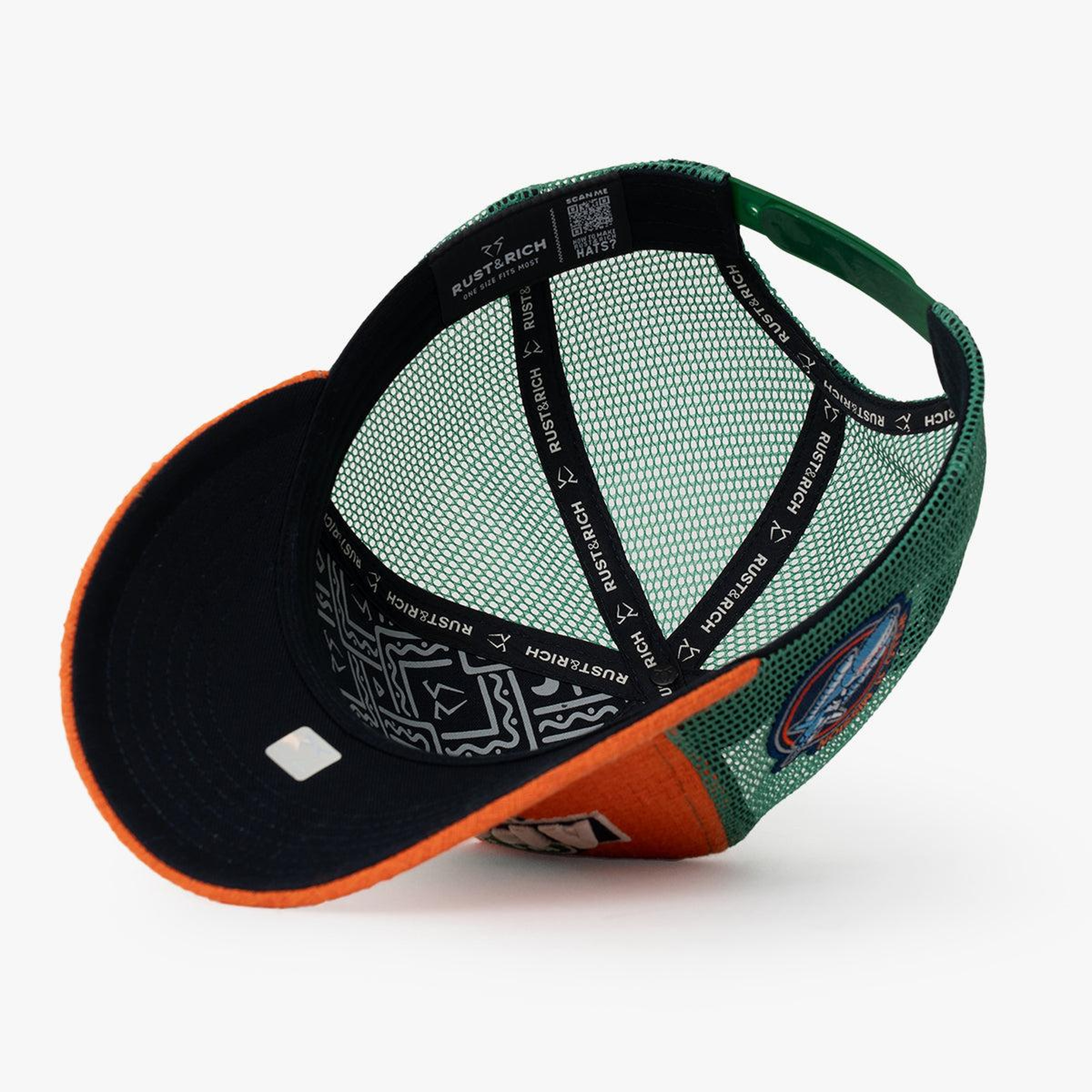 RustandRich - Trucker Hat-Curved Visor-Urban Collection-Apollo - Kadın Erkek - Turuncu