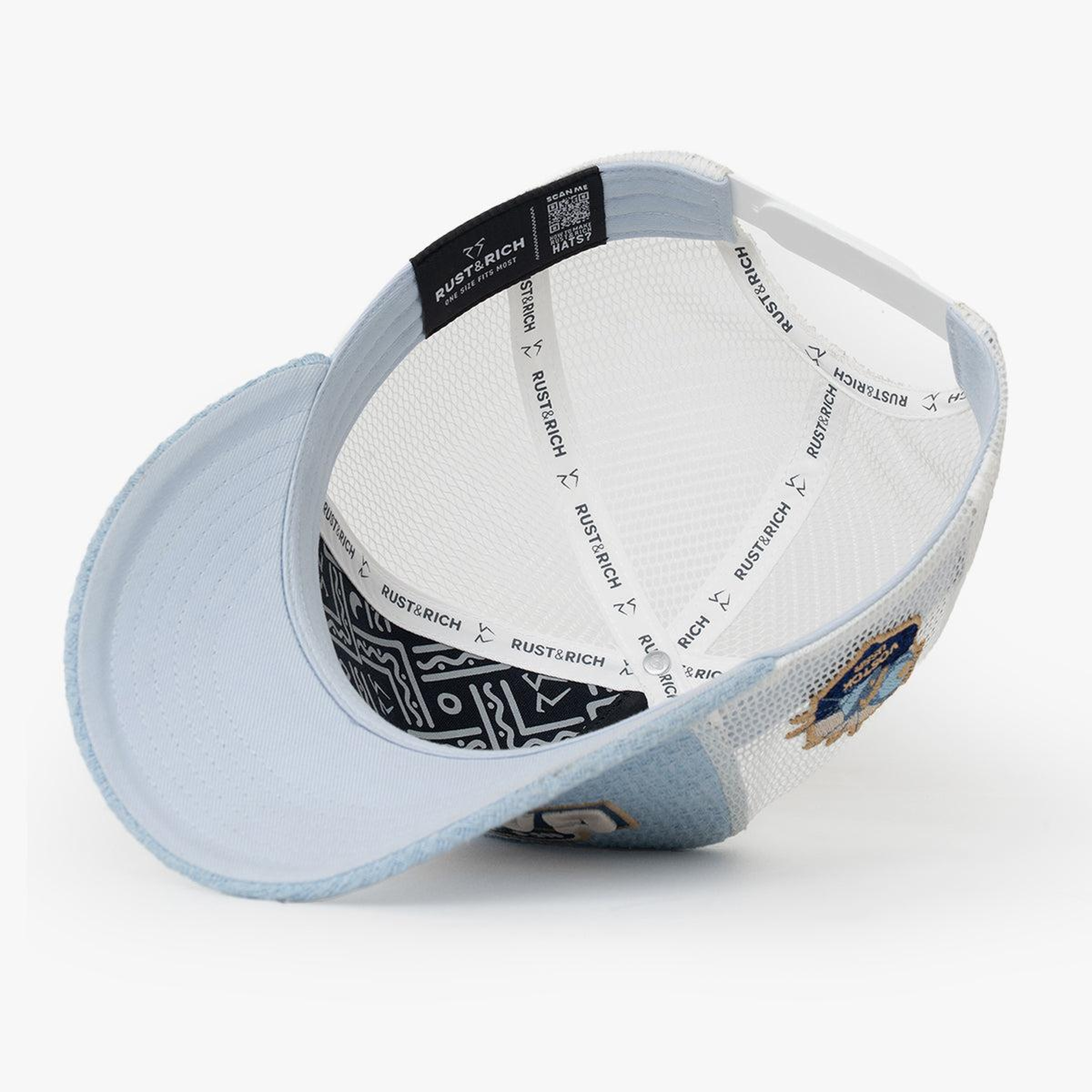 RustandRich - Trucker Hat-Curved Visor-Urban Collection-Gagarin - Kadın Erkek - Mavi