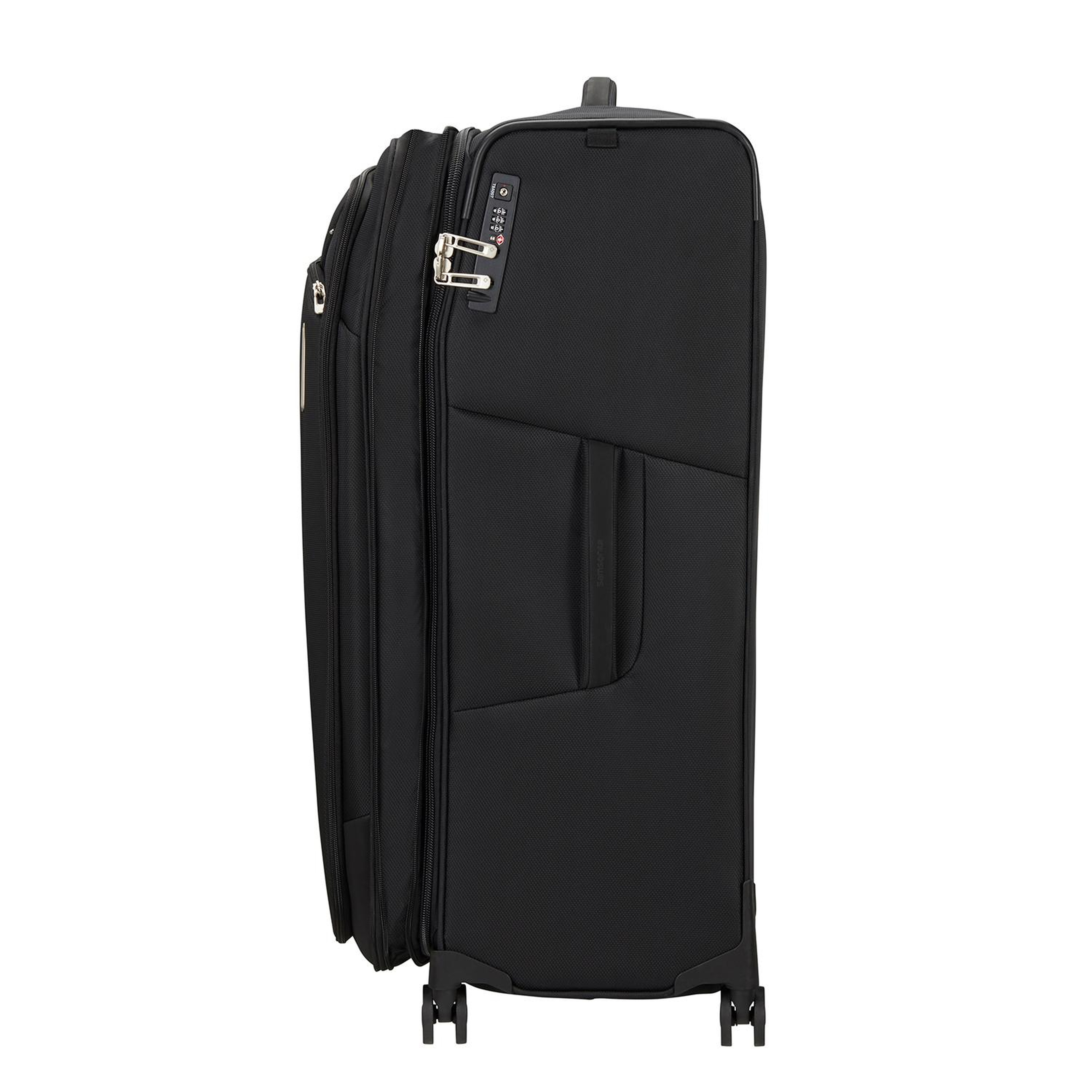 Samsonite Siyah Spinner Respark - Körüklü 4 Tekerlekli Büyük Boy Valiz 82 cm