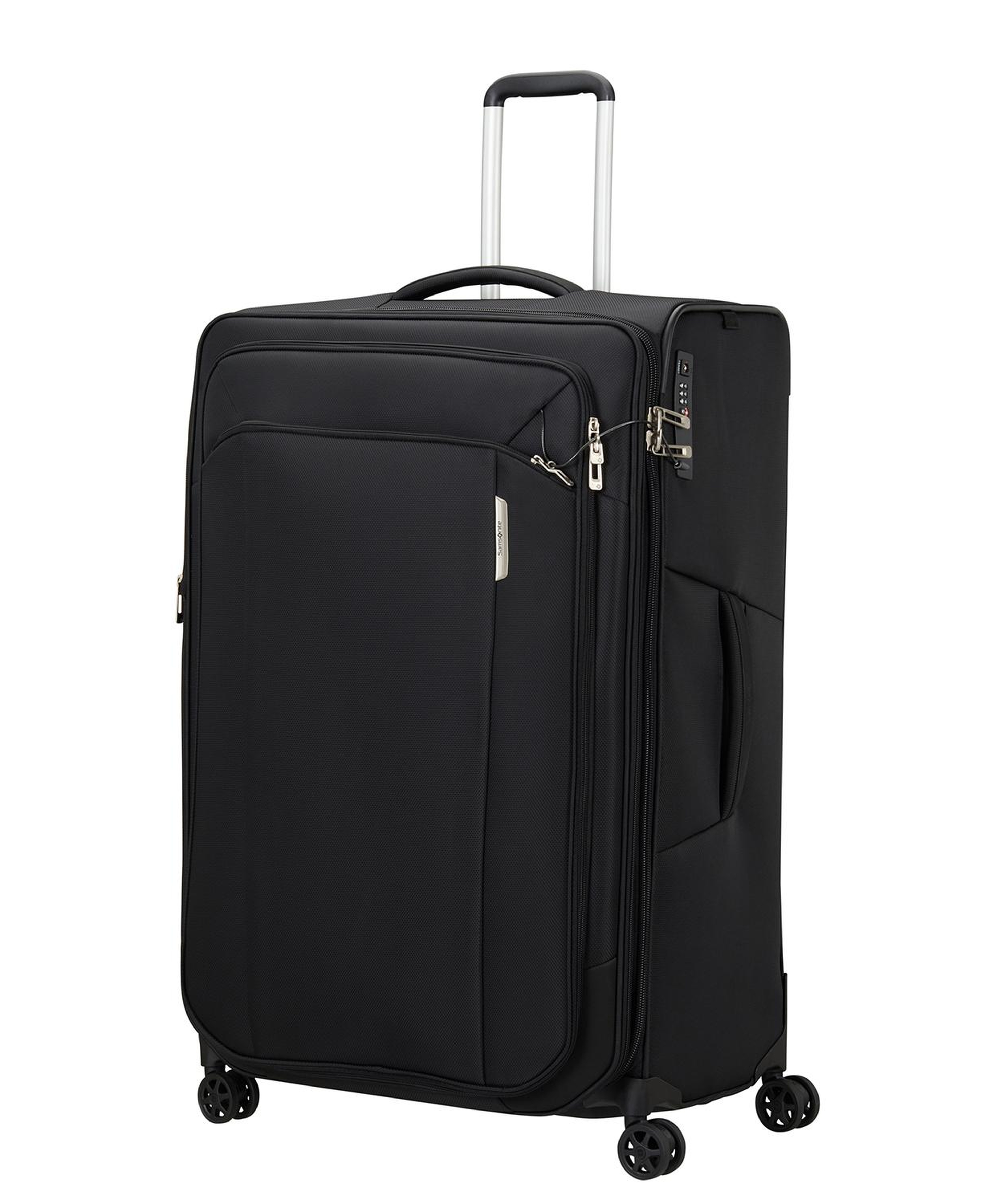 Samsonite Siyah Spinner Respark - Körüklü 4 Tekerlekli Büyük Boy Valiz 82 cm
