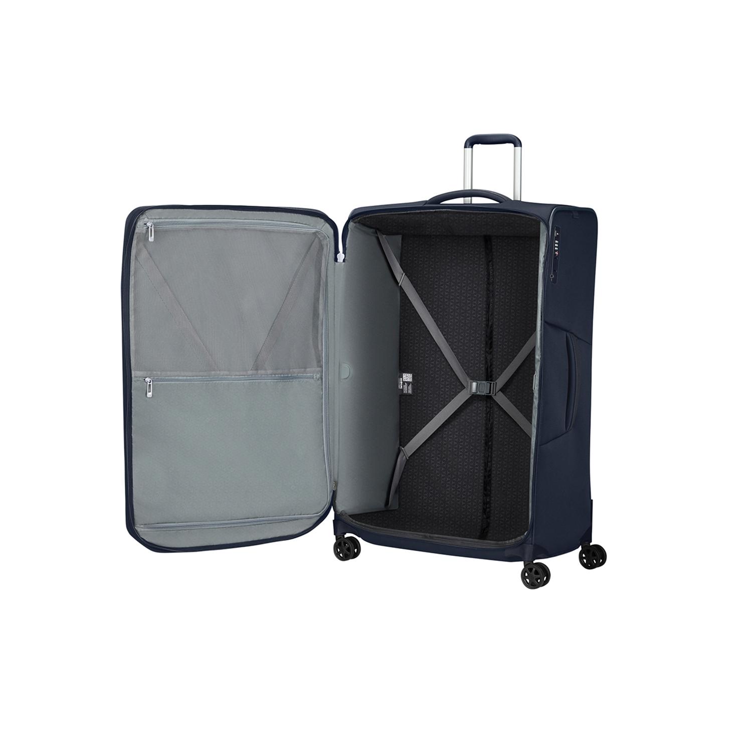 Samsonite Lacivert Spinner Respark - Körüklü 4 Tekerlekli 82 cm Büyük Boy Valiz