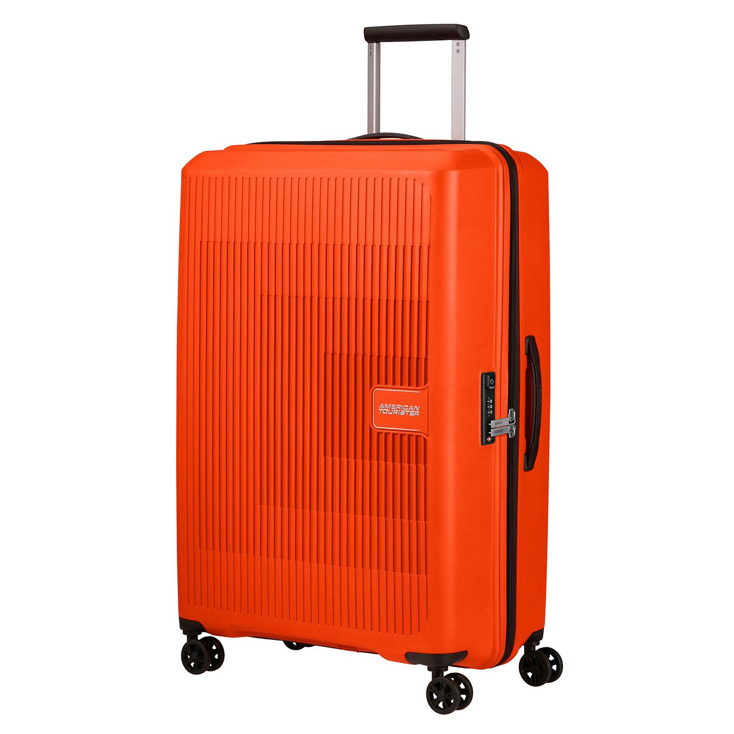 American Touriester Turuncu Aerostep-Spinner Körüklü 77/28 Büyük Boy Valiz