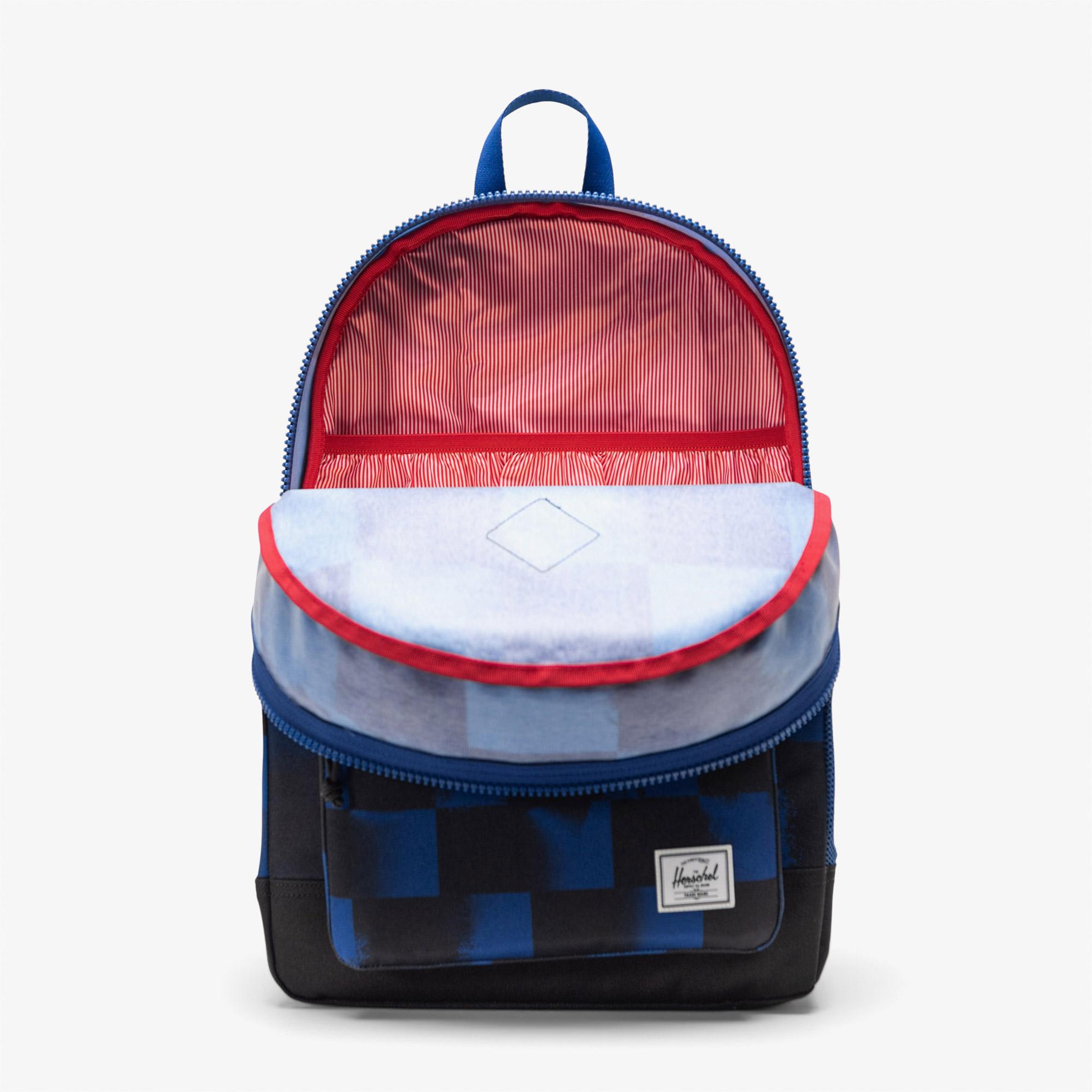 Herschel Heritage Checkered Çocuk Siyah/Mavi Sırt Çantası