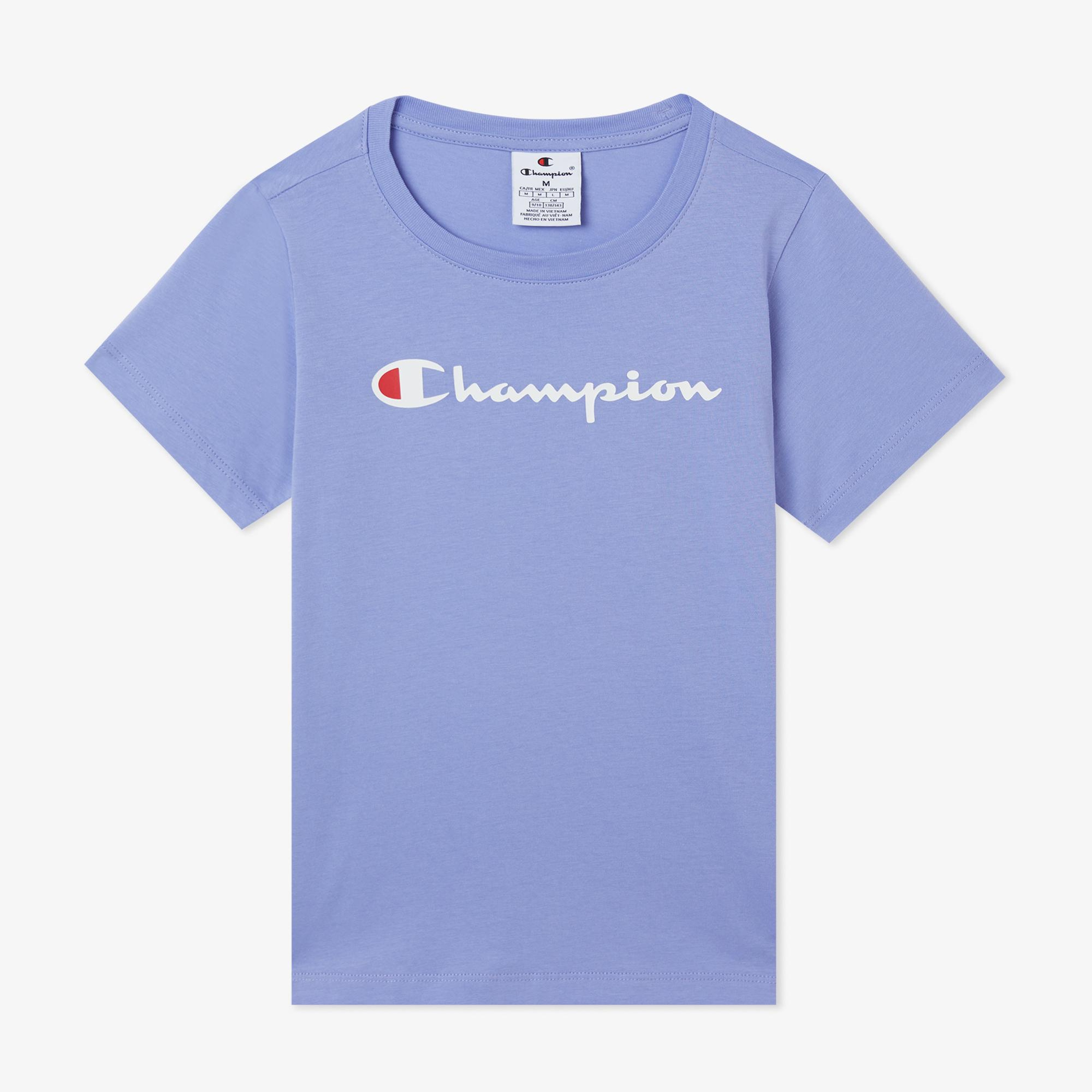 Champion Crewneck SS Çocuk Mor T-Shirt