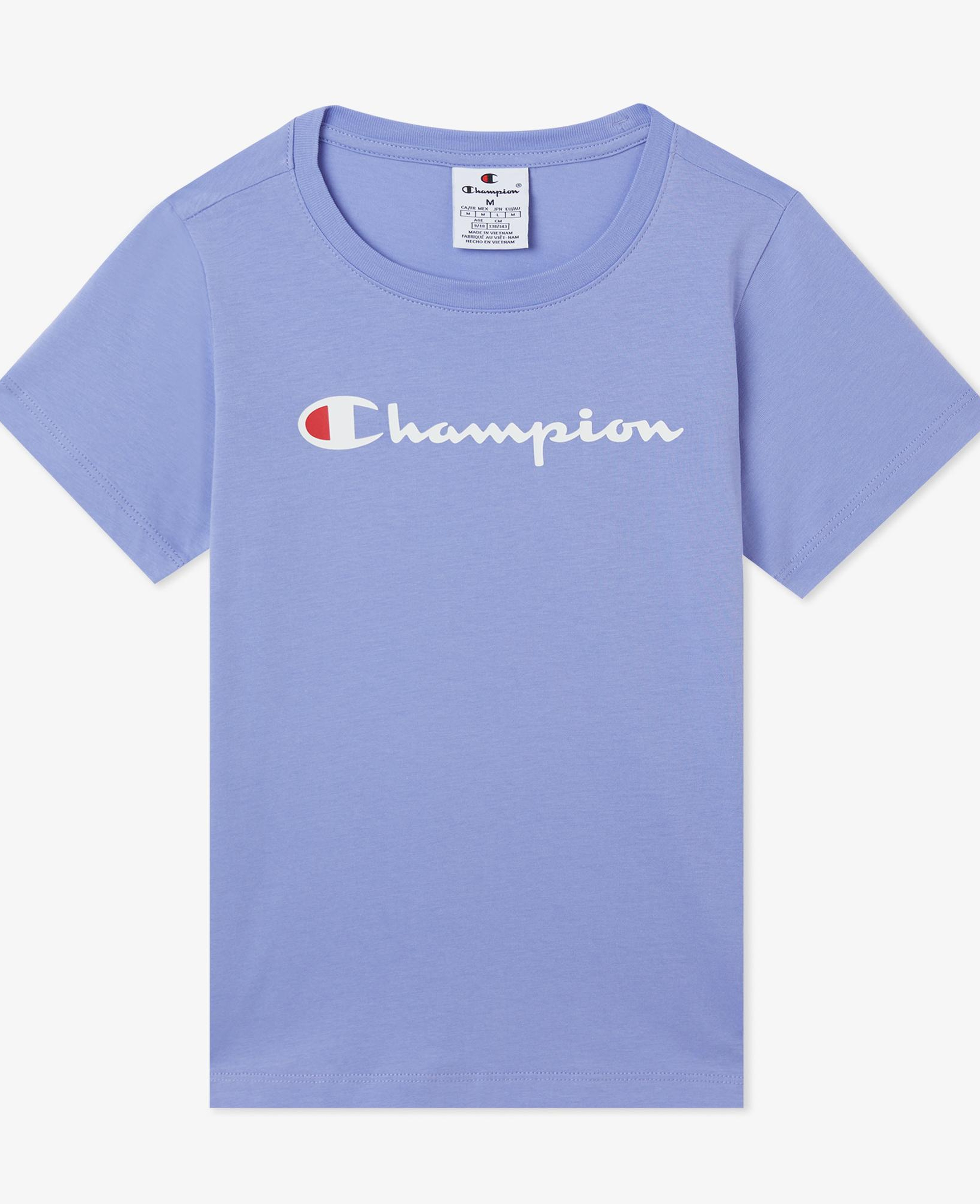 Champion Crewneck SS Çocuk Mor T-Shirt