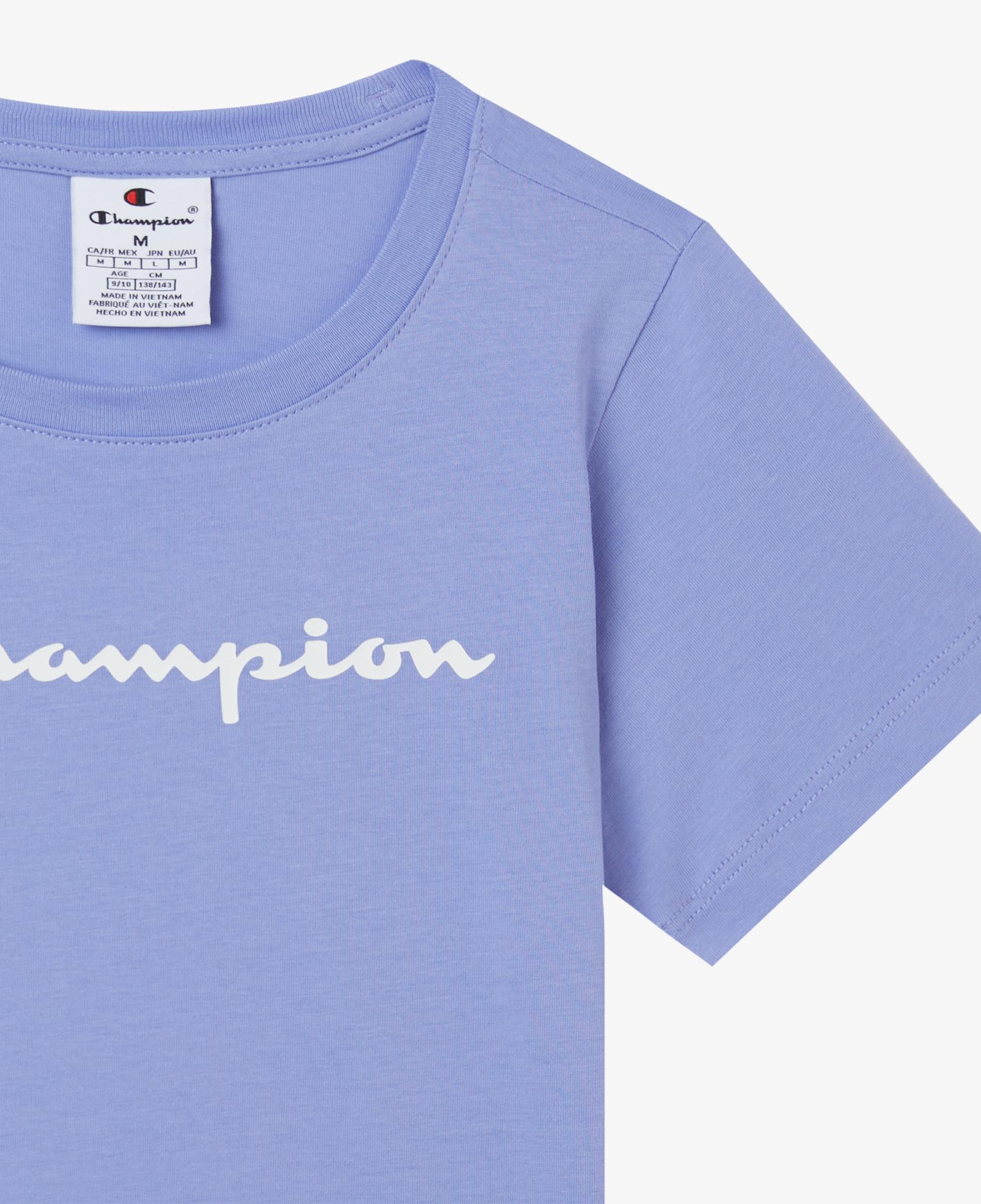 Champion Crewneck SS Çocuk Mor T-Shirt