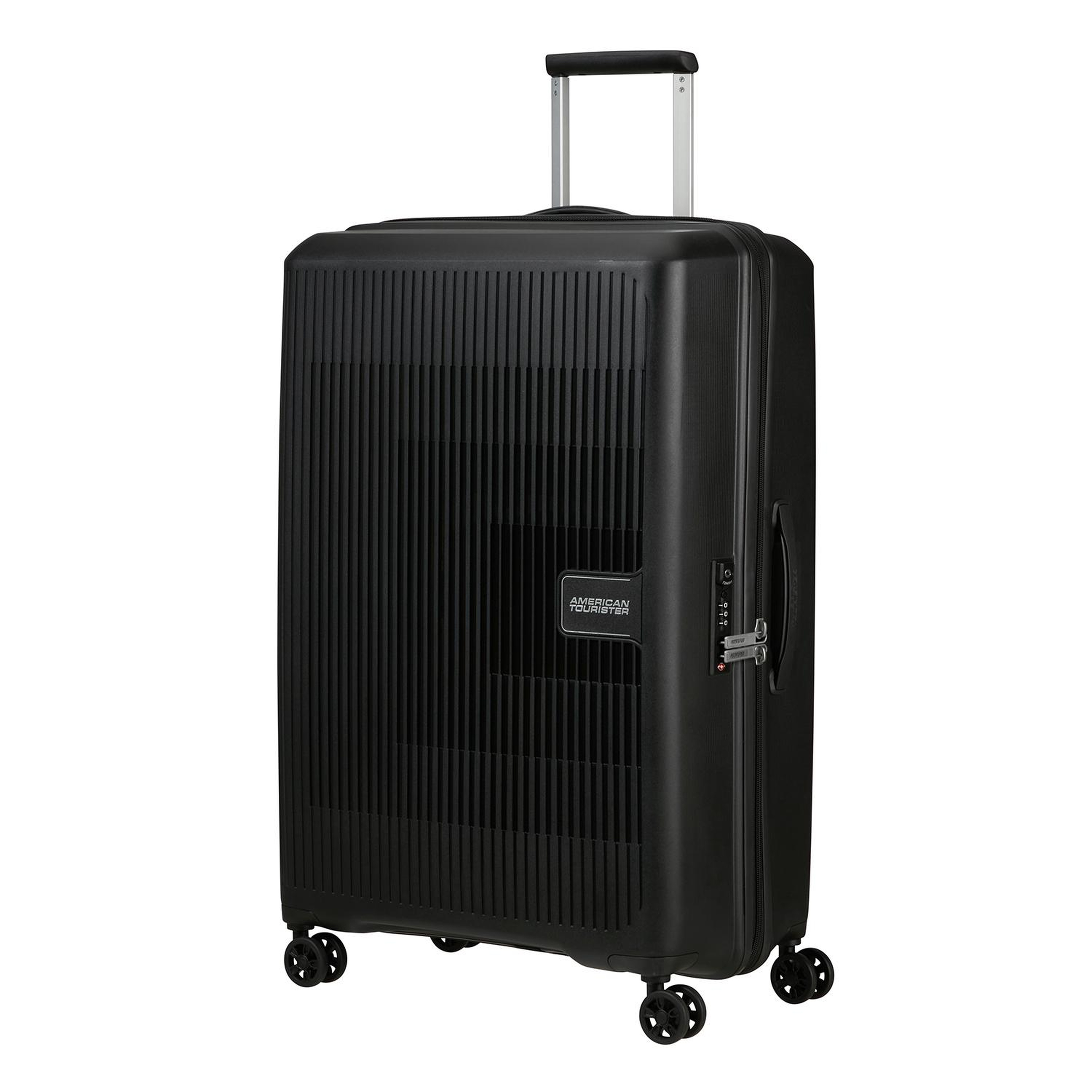 American Tourister Siyah Aerostep - Spinner Körüklü 4 Tekerlekli Büyük Boy Valiz 77 cm