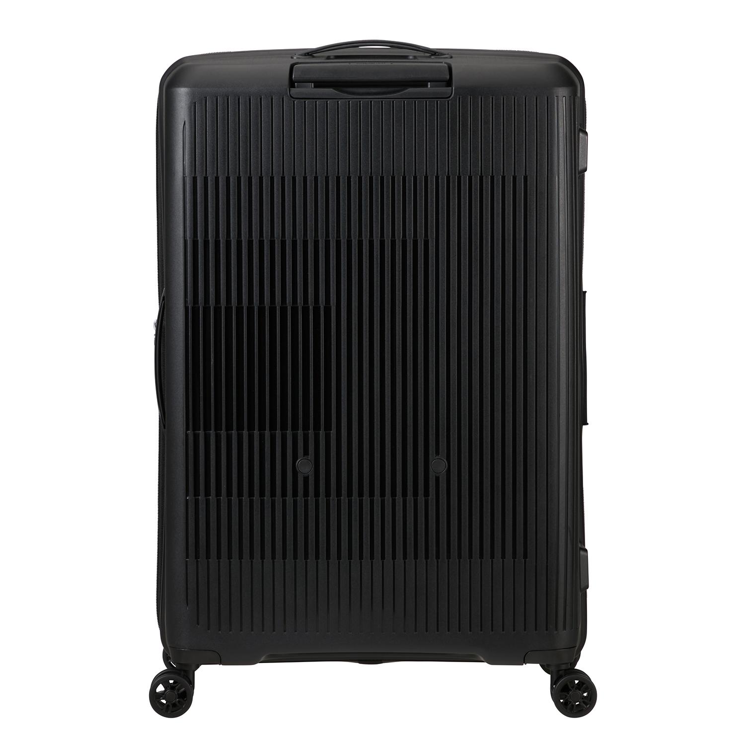 American Tourister Siyah Aerostep - Spinner Körüklü 4 Tekerlekli Büyük Boy Valiz 77 cm