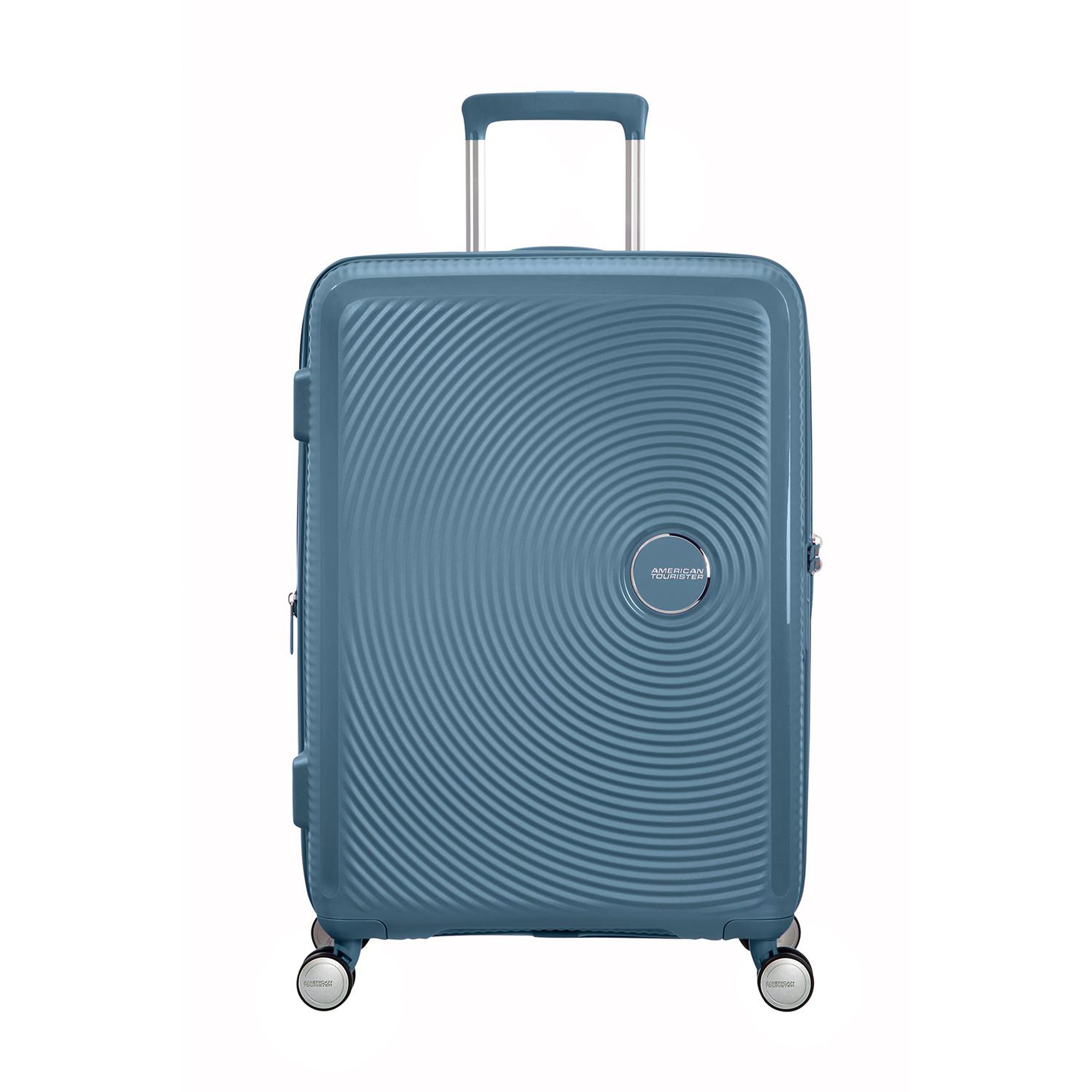 American Tourister Mavi Soundbox - Körüklü 67 cm Orta Boy Sert Valiz