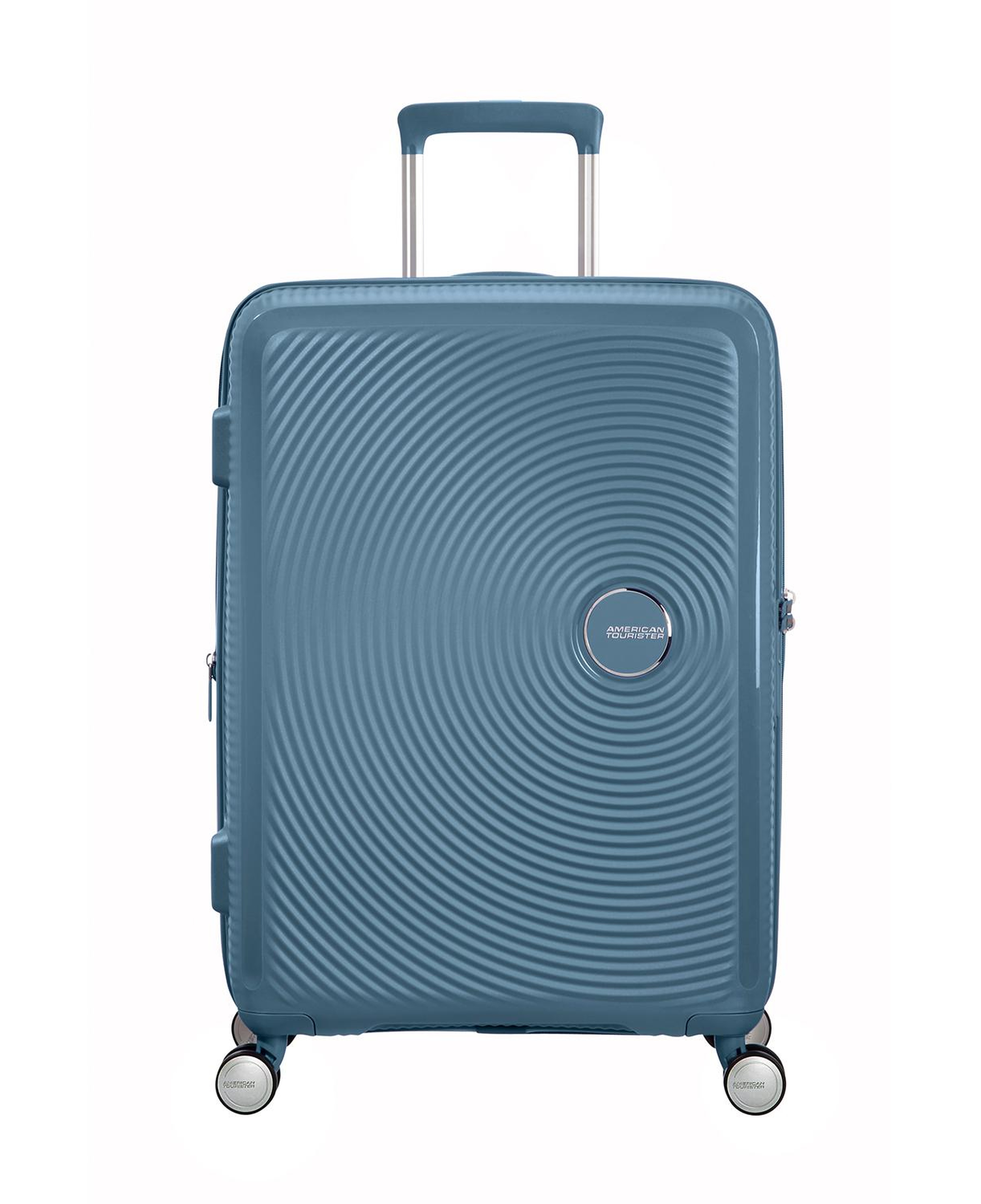 American Tourister Mavi Soundbox - Körüklü 67 cm Orta Boy Sert Valiz