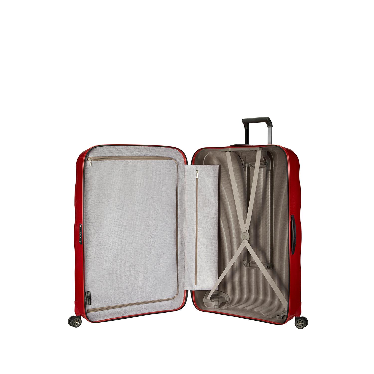 Samsonite Kırmızı C-Lite - Spinner 4 Tekerlekli Jumbo Büyük Boy Valiz 86cm