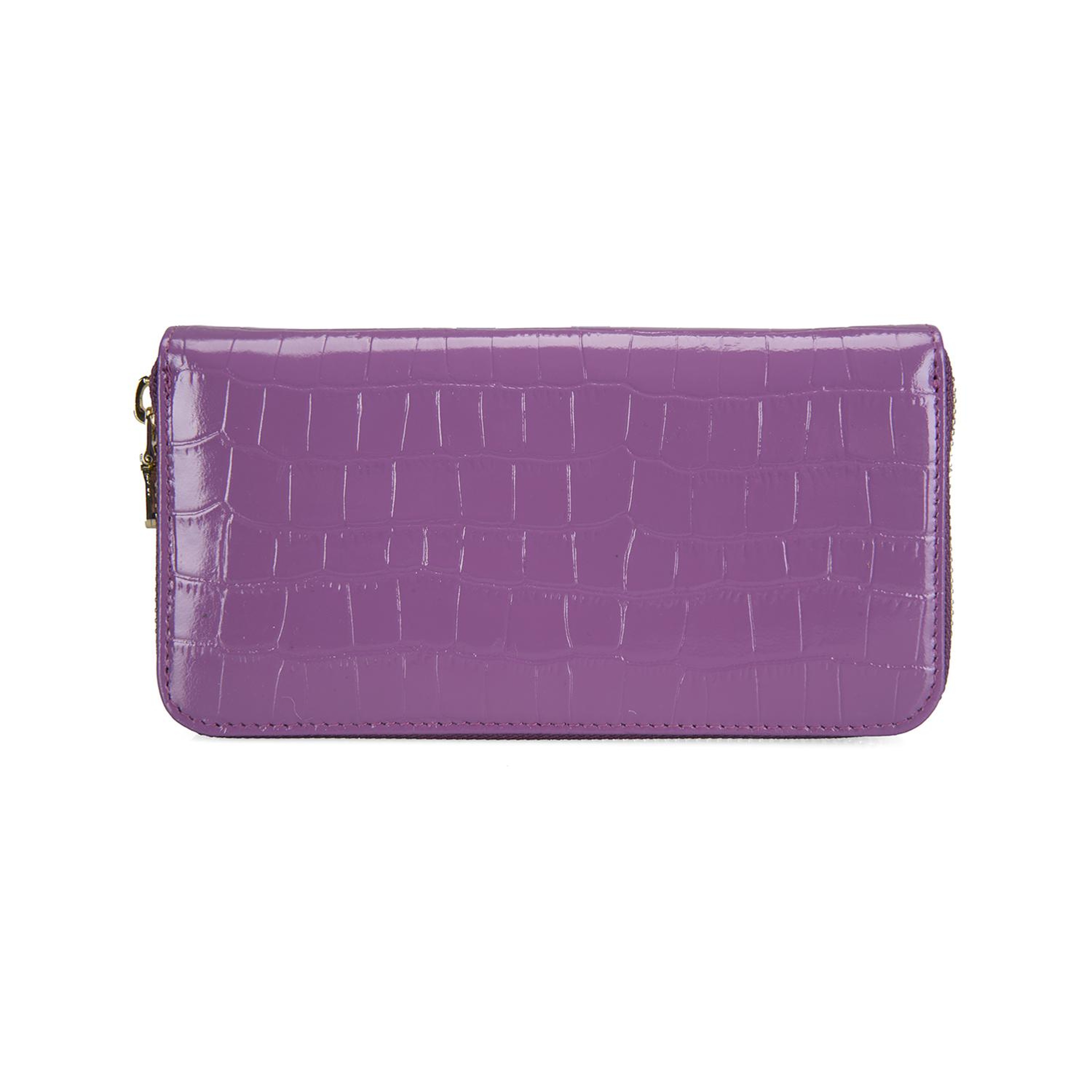 Zane Mor Kadın Kroko Baskılı Deri Cüzdan