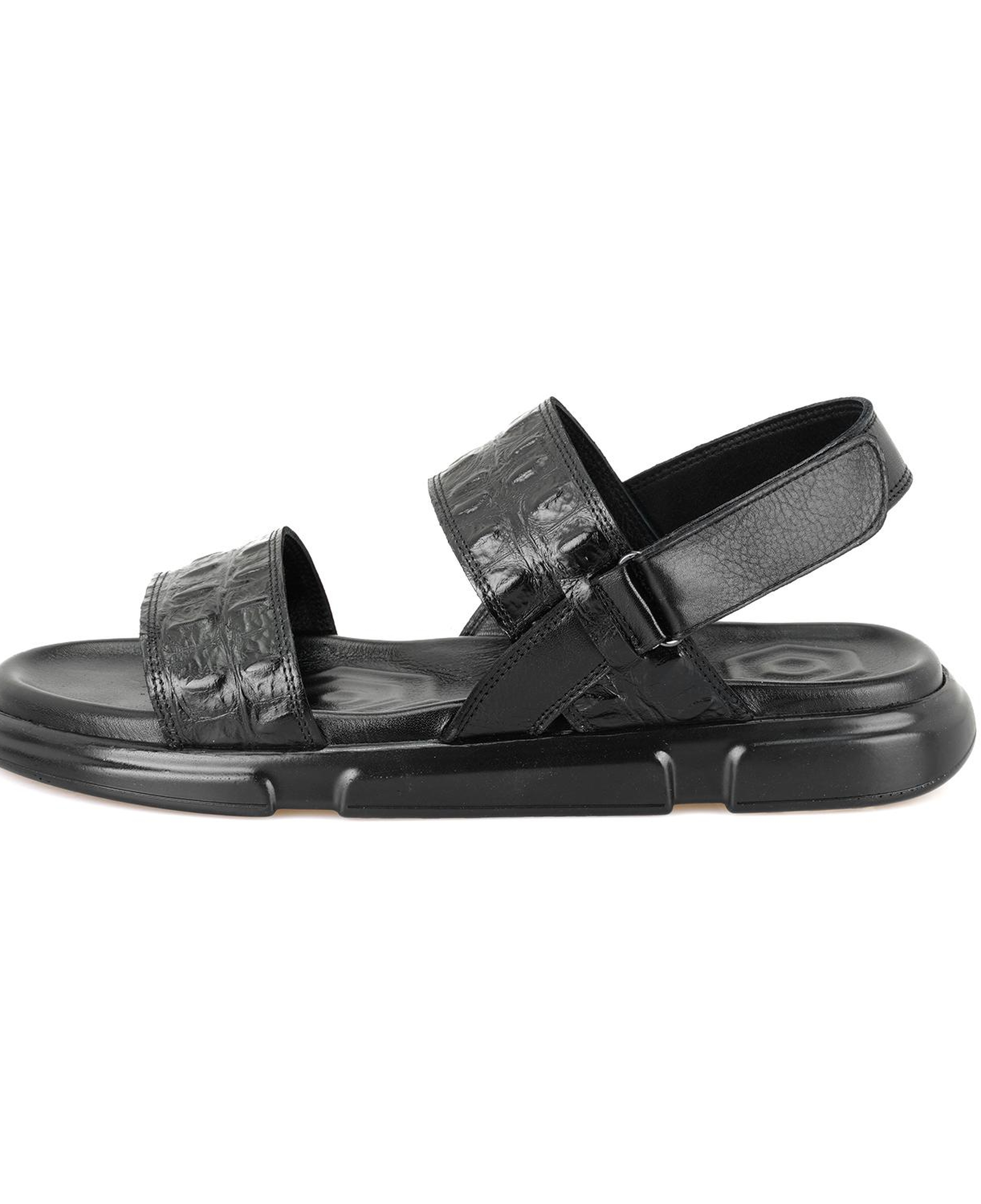 Ellery Siyah Erkek Deri Sandalet