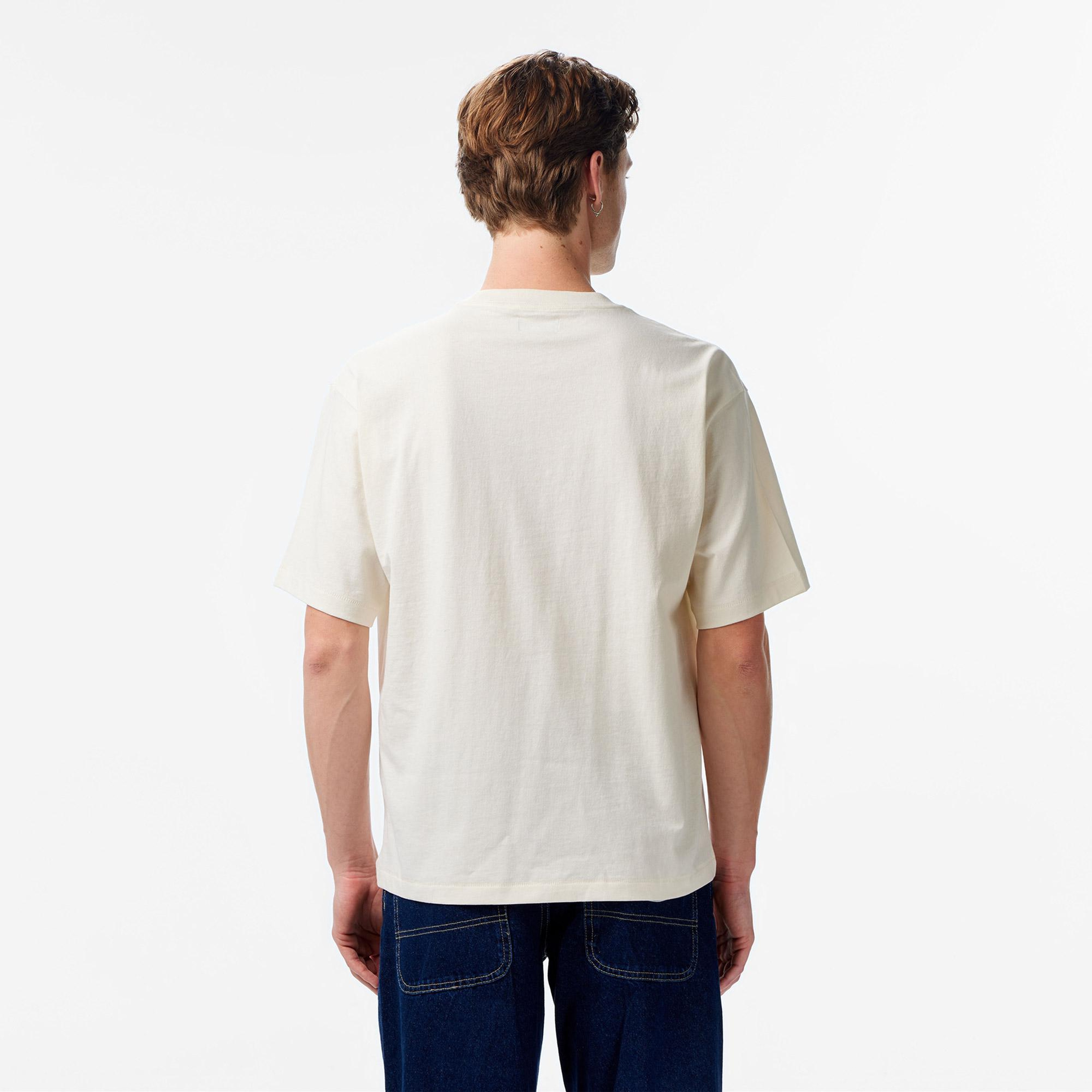 Market Folk Fitted Bear Erkek Beyaz T-Shirt