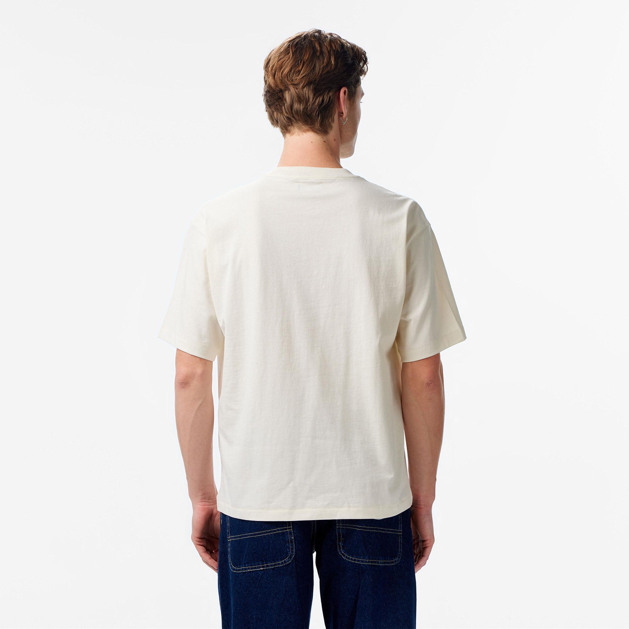 Market Folk Fitted Bear Erkek Beyaz T-Shirt