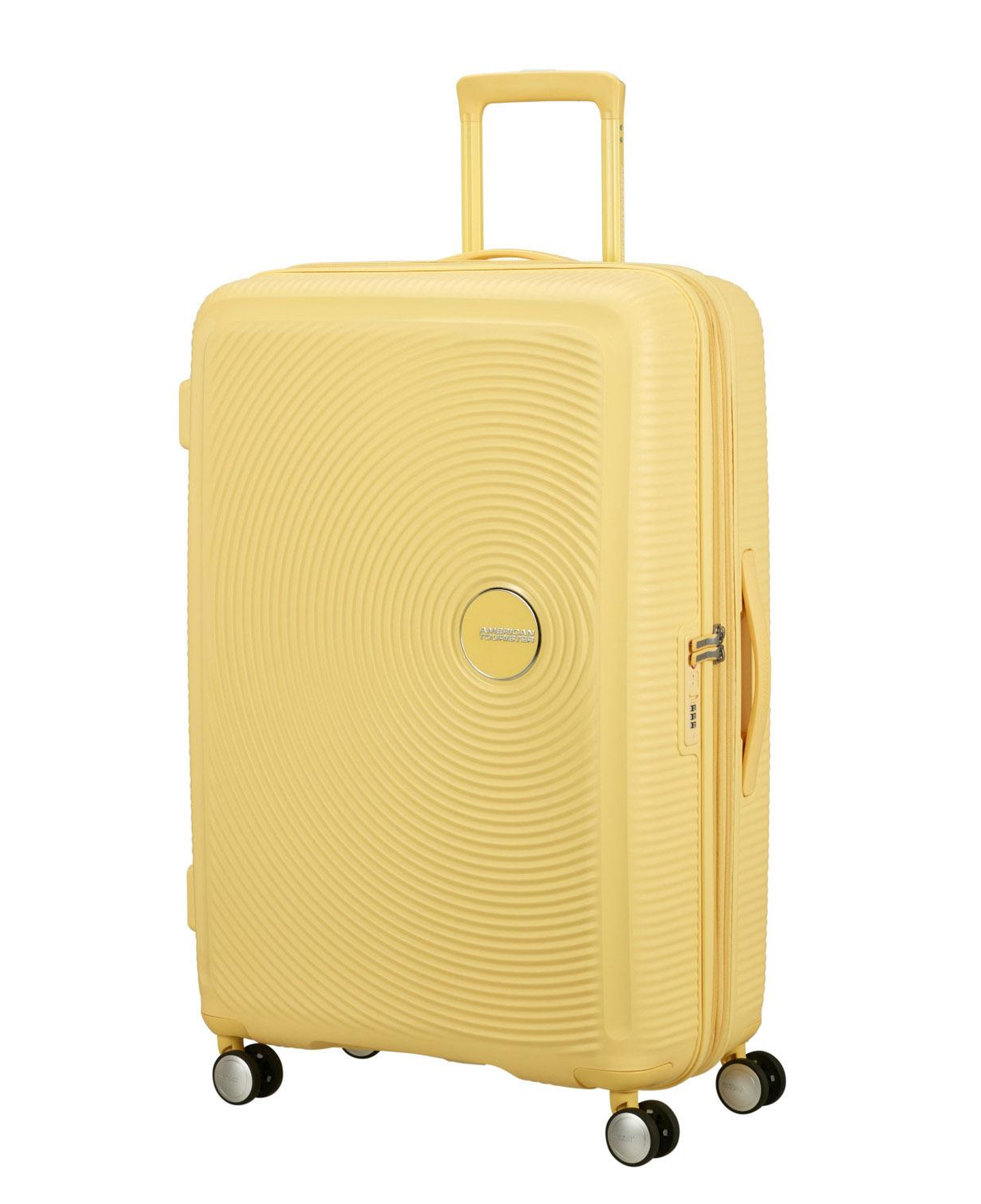 American Tourister Sarı Soundbox - Körüklü 77 cm Büyük Sert Valiz