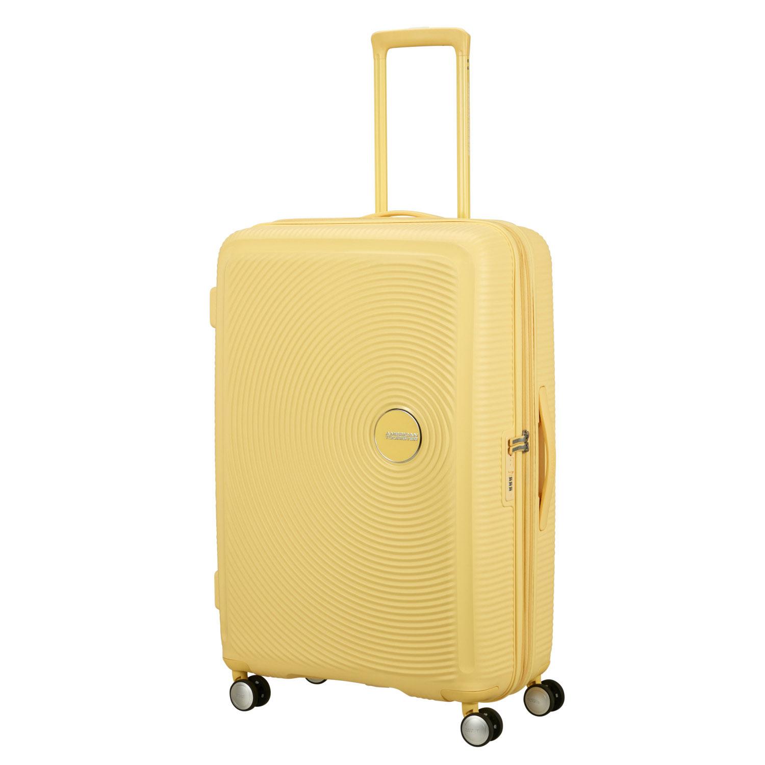 American Tourister Sarı Soundbox - Körüklü 77 cm Büyük Sert Valiz