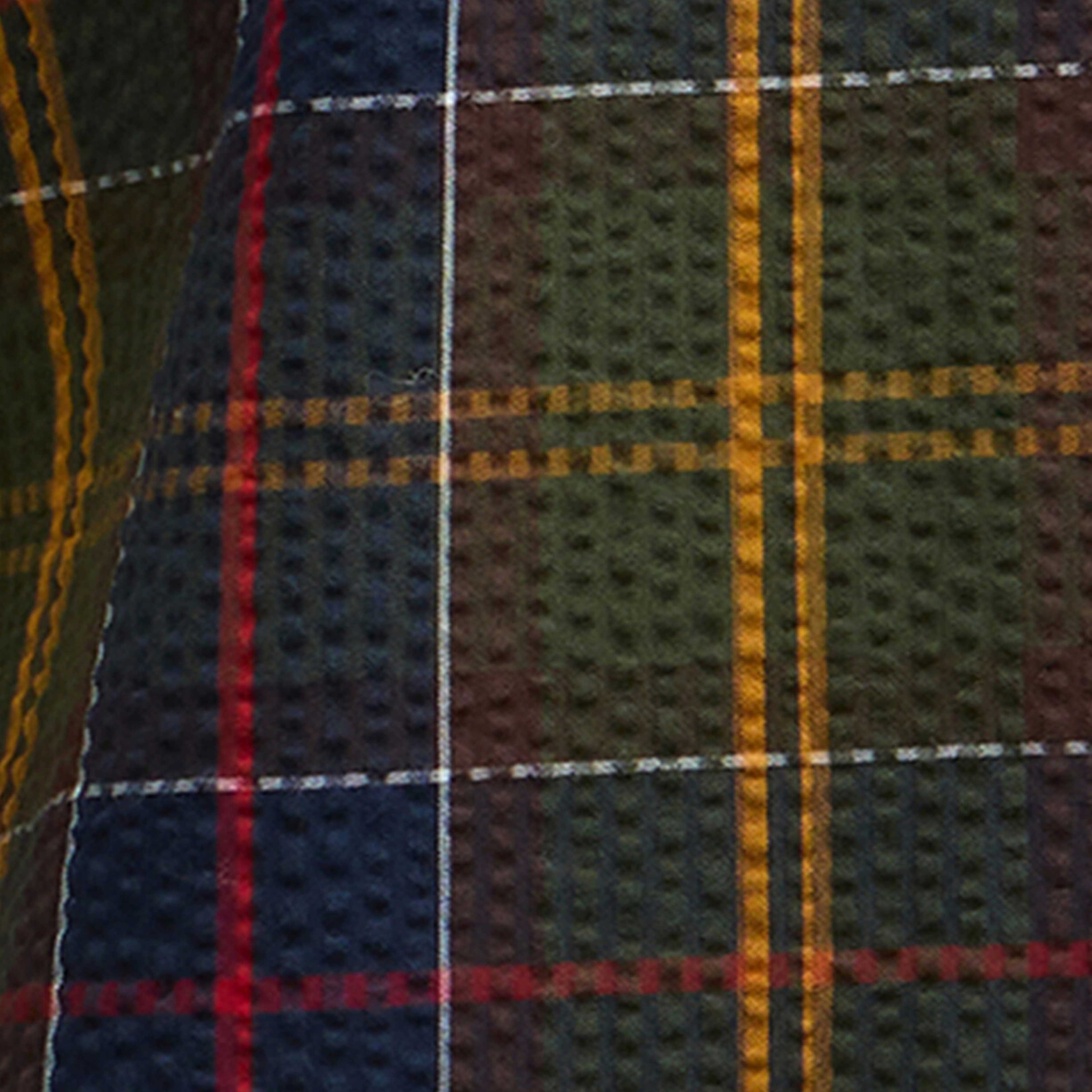Barbour Clyde Seersucker Tartan Summer Fit Gömlek